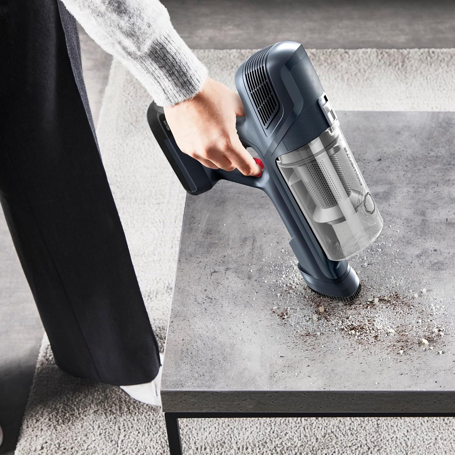 Rowenta X-pert 6.60 Essential RH6838, Cordless Stick Vacuum Cleaner, Automatic Speed Settings, Up to 45 Minutes Autonomy, Removable Battery, Lightweight Design, Dust Thief