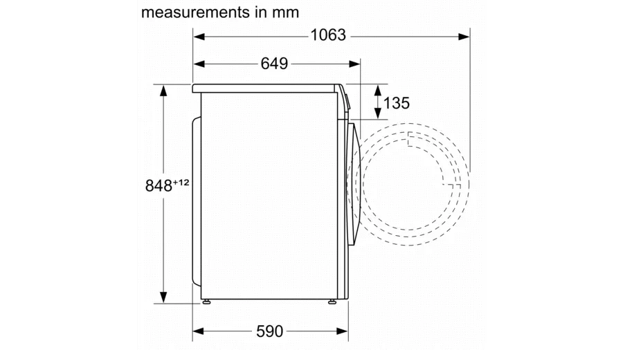 2025 Bosch WNA134U8GB Was-droogcombinatie 8 kg wassen / 5 kg drogen 1400 rpm - Wit