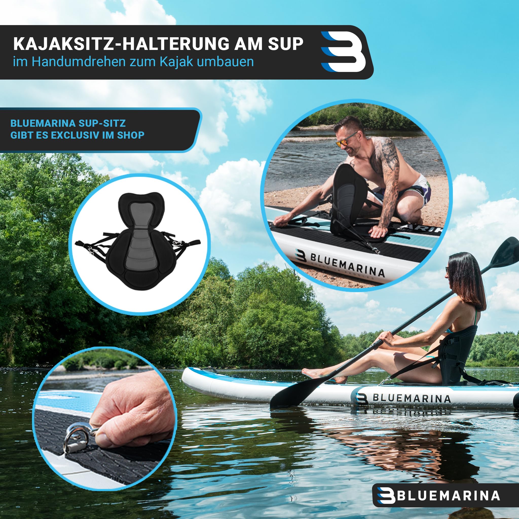 2025 Bluemarina Ariki Opblaasbare SUP Paddleboard | 5 JAAR GARANTIE �C Draagvermogen 140 kg �C Paddle Set �C SUP Board �C Surfboard (Ariki 325x86x15 cm)