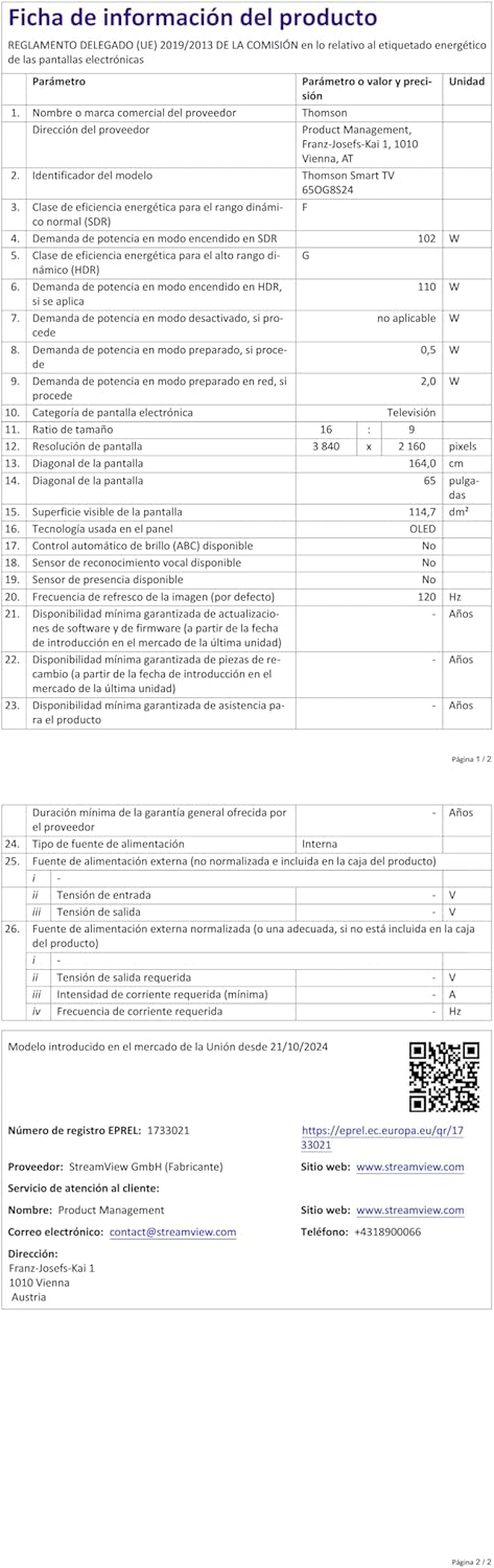THOMSON 32 Inch (81cm) Full HD Google Smart TV, Wi-Fi, Dolby Audio, HDR10, Bluetooth 5.1, Triple Tuner (Cable/Satellite/Antenna), HDMI, CI+, A+ Panel - 32FG2S14