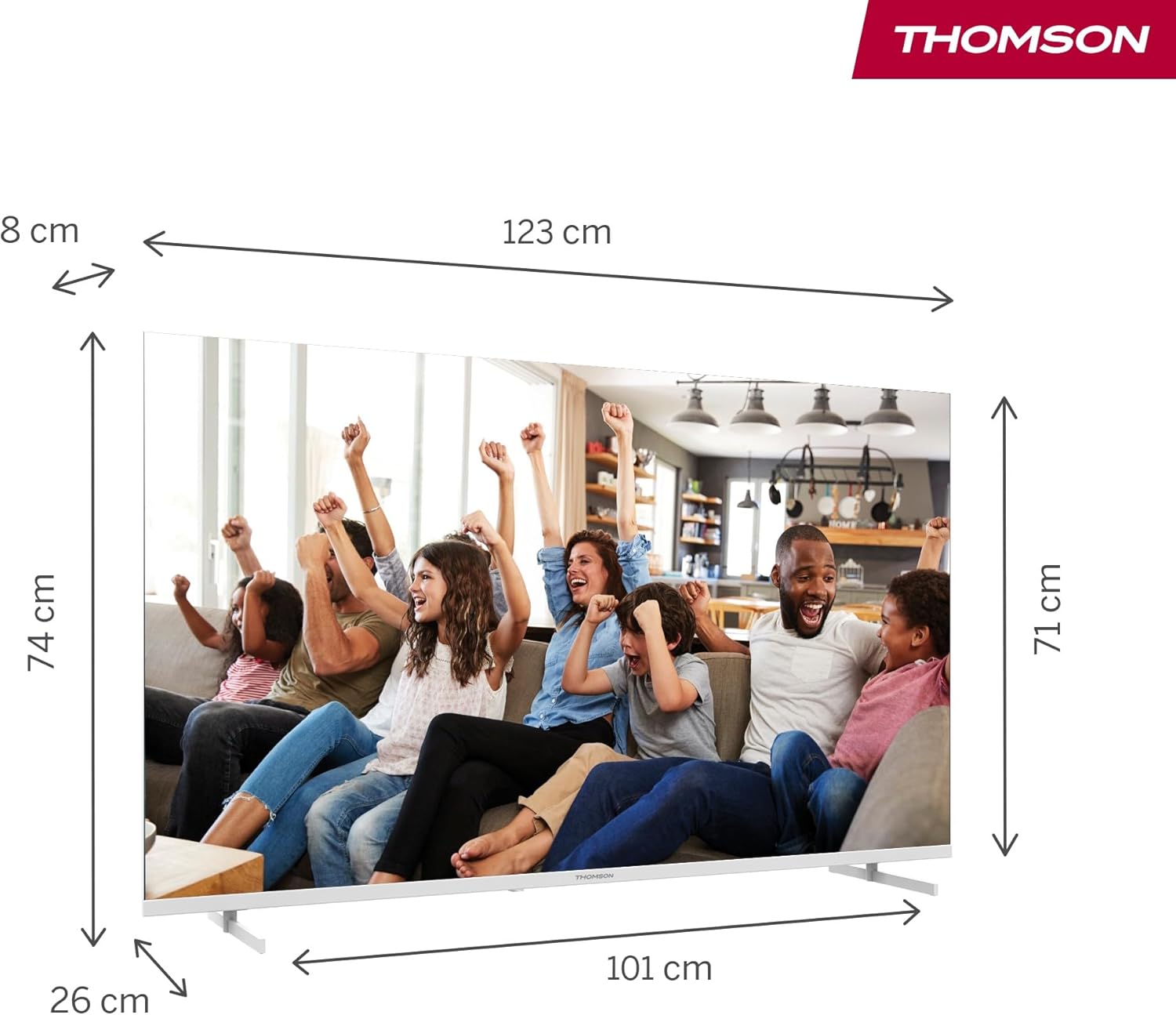 THOMSON 32 Inch (81cm) Full HD Google Smart TV, Wi-Fi, Dolby Audio, HDR10, Bluetooth 5.1, Triple Tuner (Cable/Satellite/Antenna), HDMI, CI+, A+ Panel - 32FG2S14