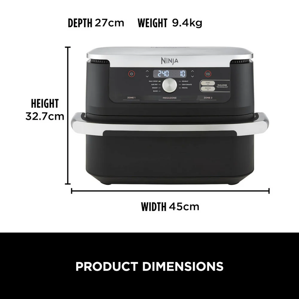 2025 Ninja Foodi FlexDrawer Luchtfriteuse 10,4L Zwart