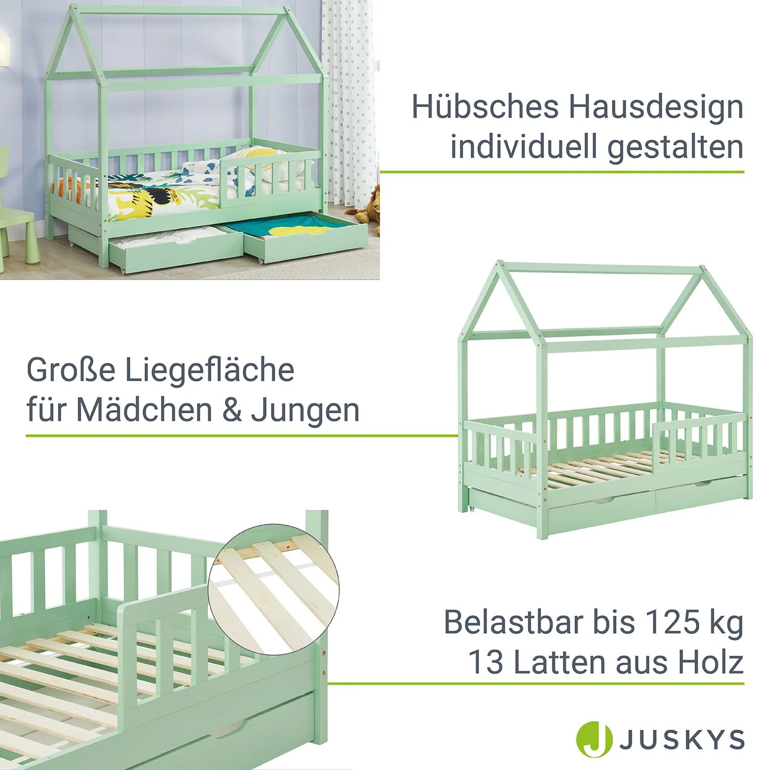2025 Kinderbed Marli 80 x 160 cm met opberglade