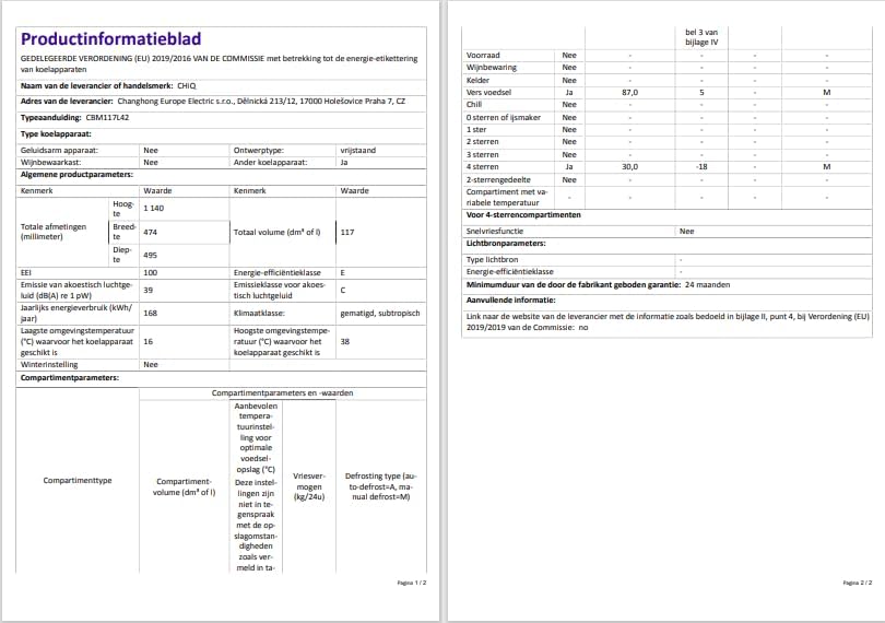 CHiQ FBM351NEI42, Fridge-Freezer, 356 Liters(260 + 96 L), No Frost, Silent 35dB, Inverter Compressor, Digital LED Display, 12 Year Warranty on Compressor, Stainless Steel