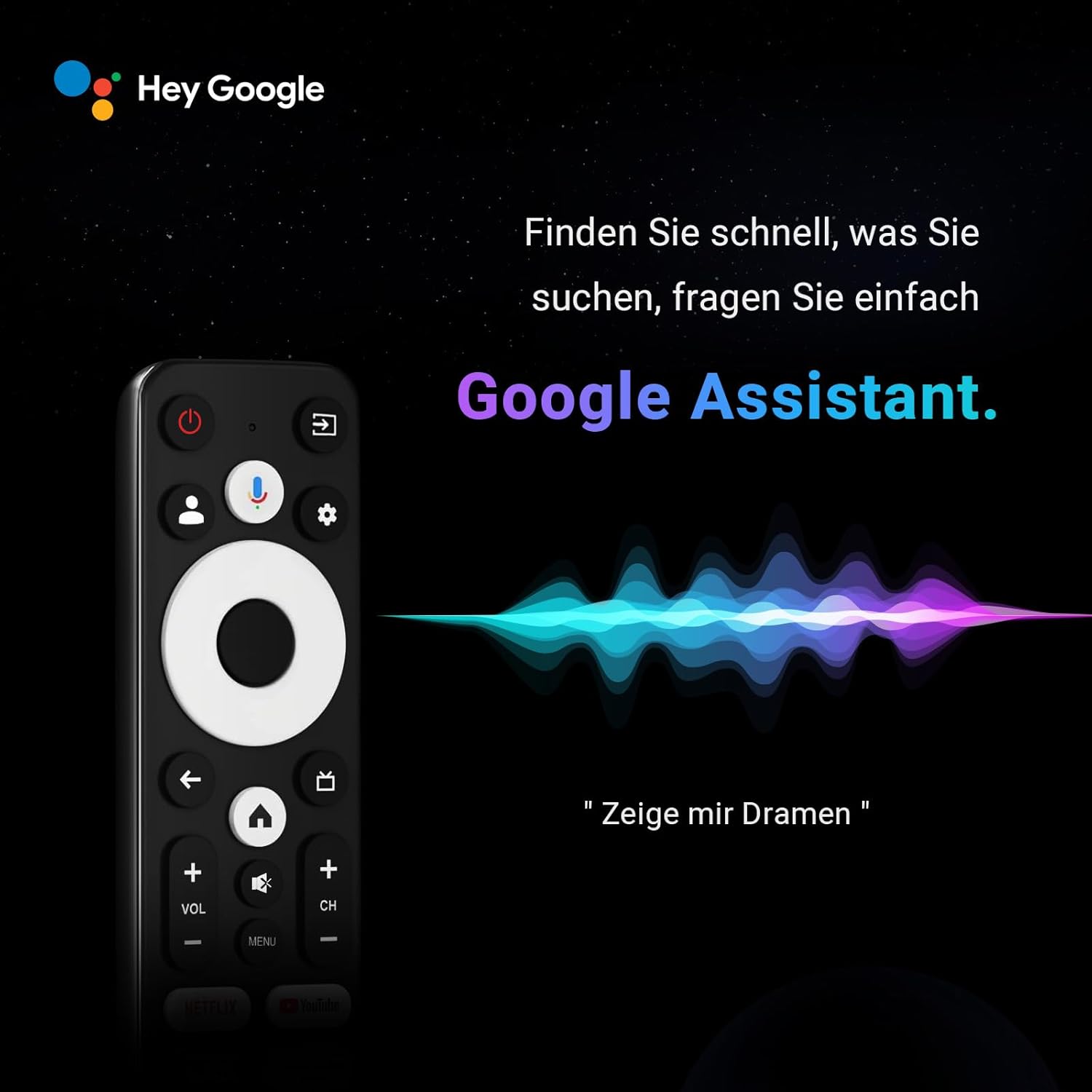 RCA RS32H2 Android Smart TV 32 inch (80 cm) Televisie met Google Assistant, Chromecast, Netflix, Prime Video, Google Play, YouTube, Disney+, WiFi, BT-afstandsbediening met microfoon, DVB-S/S2/T/T2/C