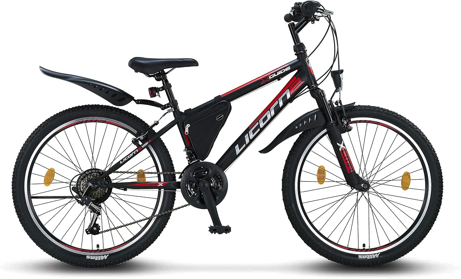 Licorne Bike Mountain Bike Guide for Girls, Boys, Women and Men, Shimano 21-Speed Gear