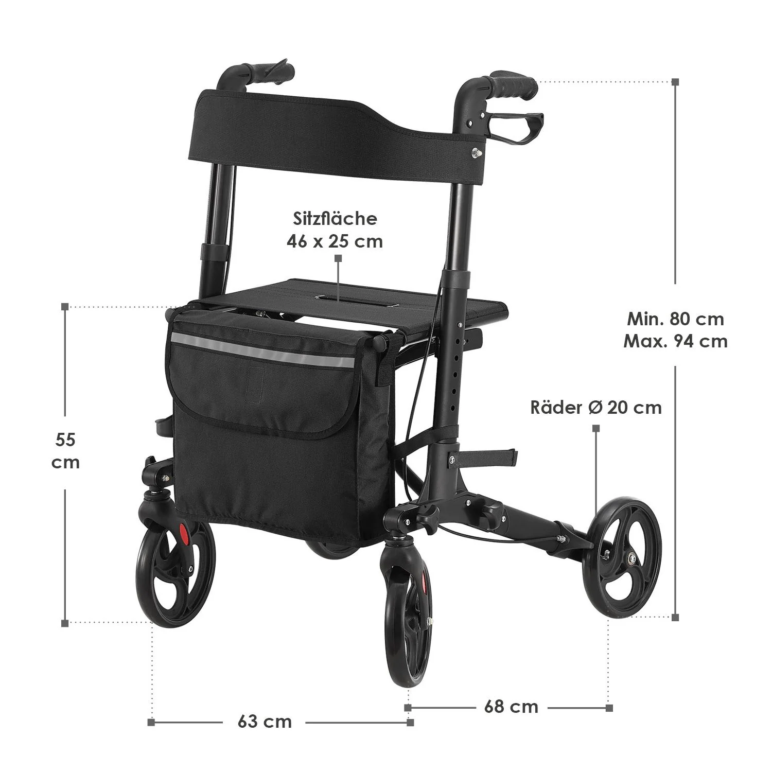 2025 Aluminium rollator Vital met zitje