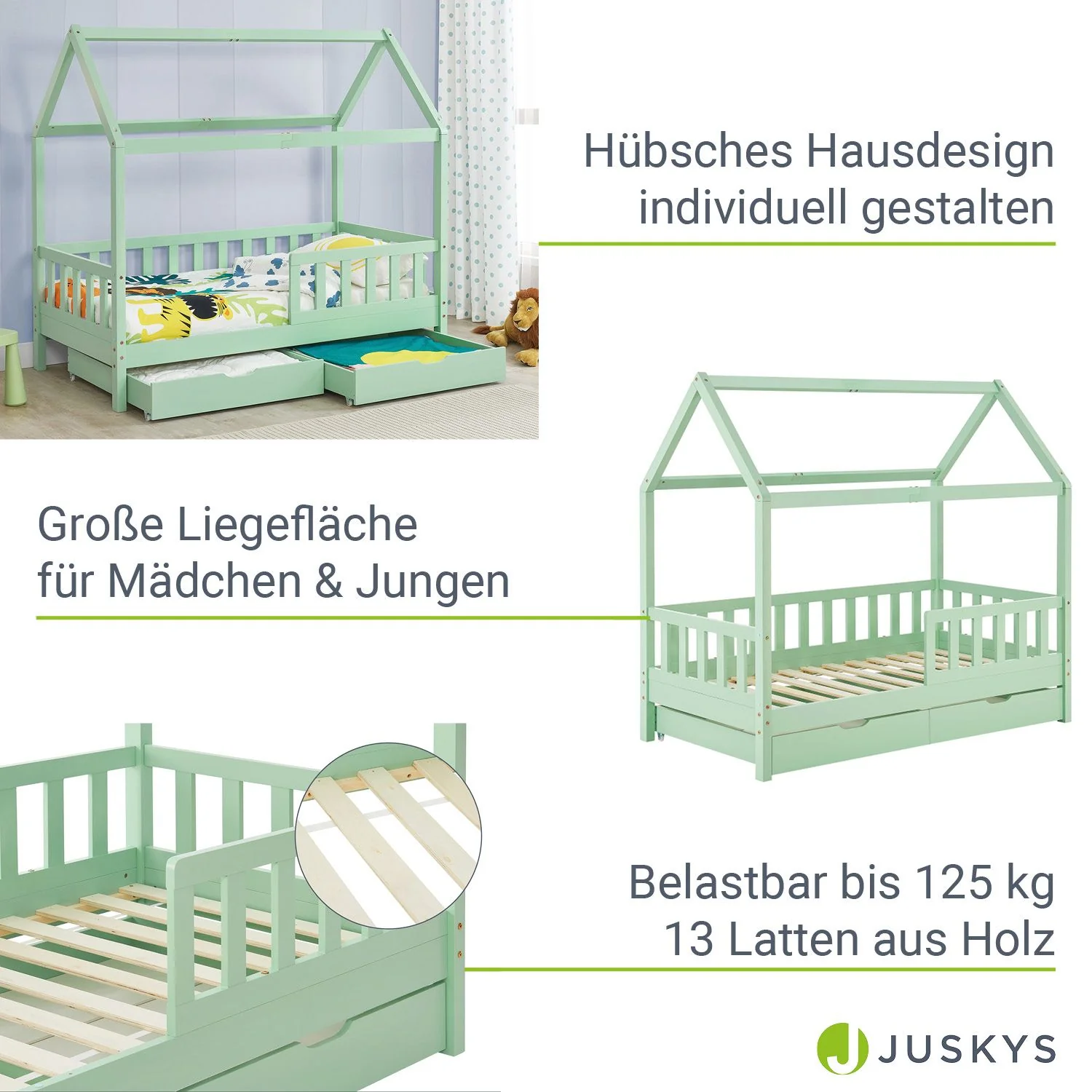 2025 Kinderbed Marli 90 x 200 cm met opberglade