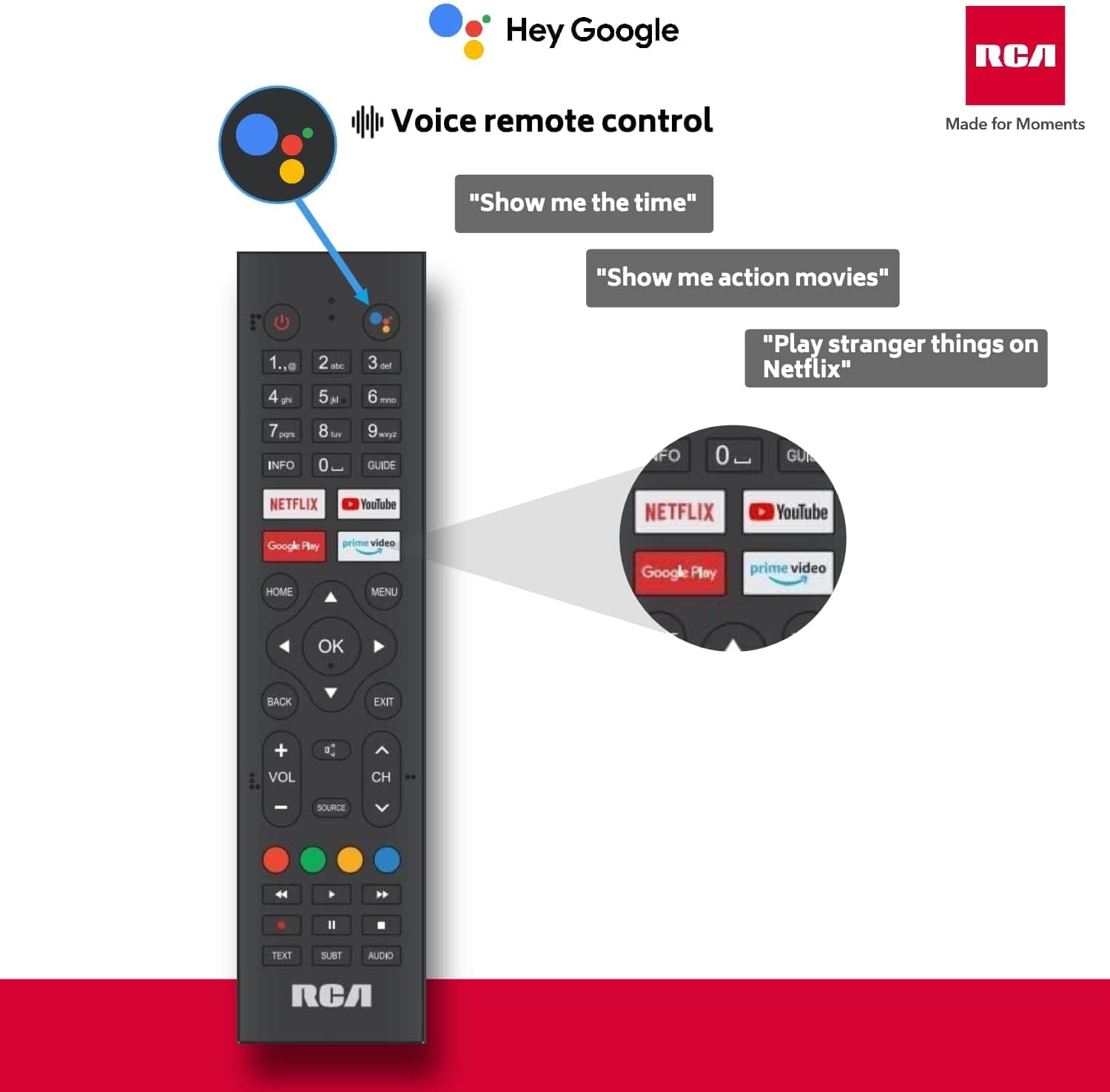 RCA RS32H2 Android Smart TV 32 inch (80 cm) Televisie met Google Assistant, Chromecast, Netflix, Prime Video, Google Play, YouTube, Disney+, WiFi, BT-afstandsbediening met microfoon, DVB-S/S2/T/T2/C