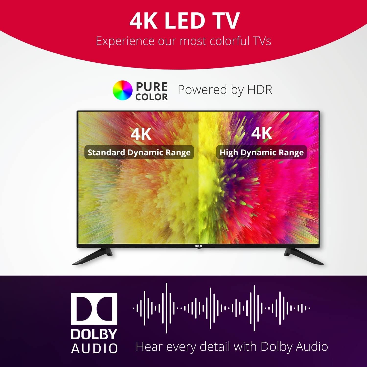 RCA RS32H2 Android Smart TV 32 inch (80 cm) Televisie met Google Assistant, Chromecast, Netflix, Prime Video, Google Play, YouTube, Disney+, WiFi, BT-afstandsbediening met microfoon, DVB-S/S2/T/T2/C