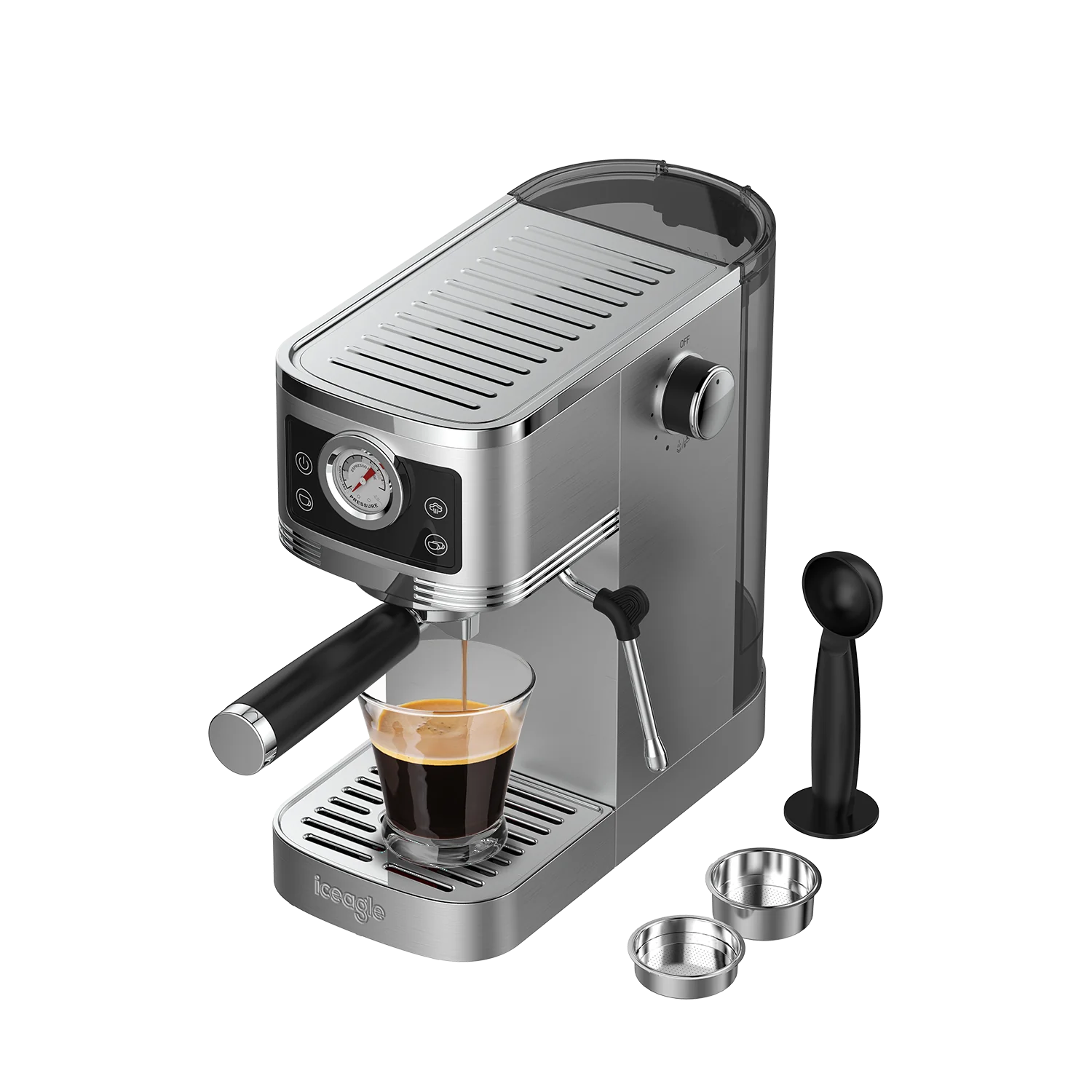 2025 Iceagle Espressomachine CM1660B met Melkschuimpijp 1350W