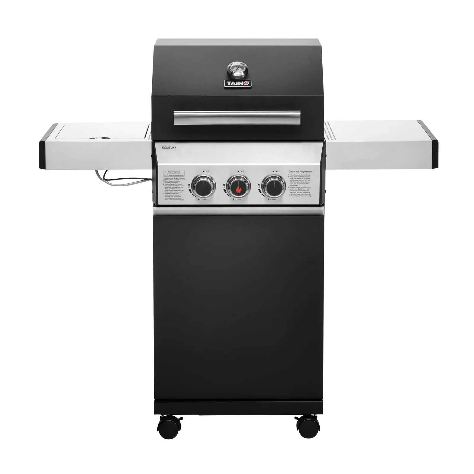 2025 BLACK 2+1 Gasbarbecue