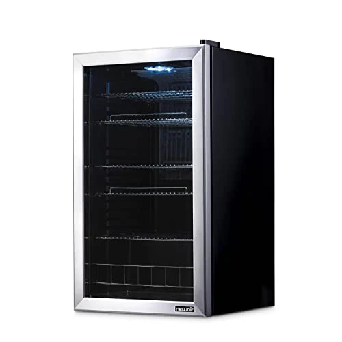 NewAir Drankkoelkast | Vrijstaand voor 126 blikjes met glazen deur met rechtse scharnier