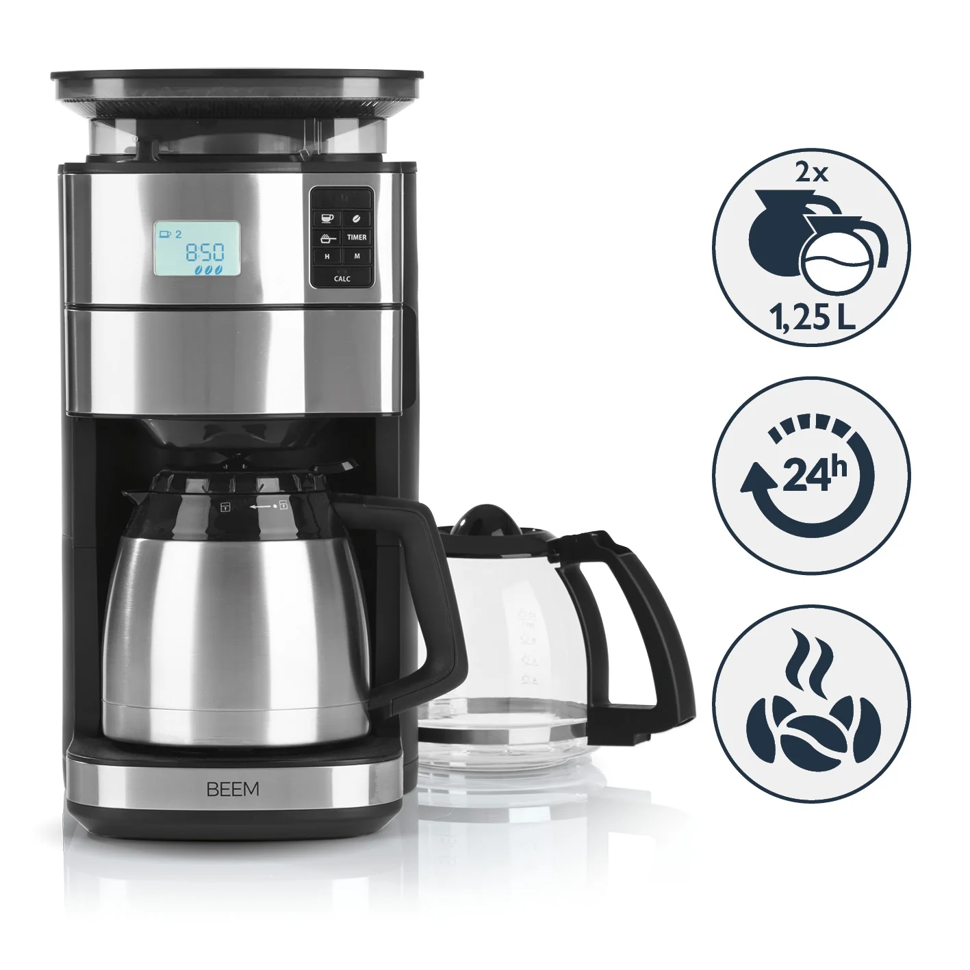 2025 FRESH-AROMA-PERFECT II Filterkoffiemachine met Maalwerk - Duo