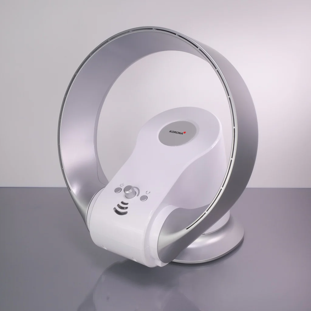 2025 Korona 81008 Wand- en Tafelventilator bladvrij 26 W zilver, wit