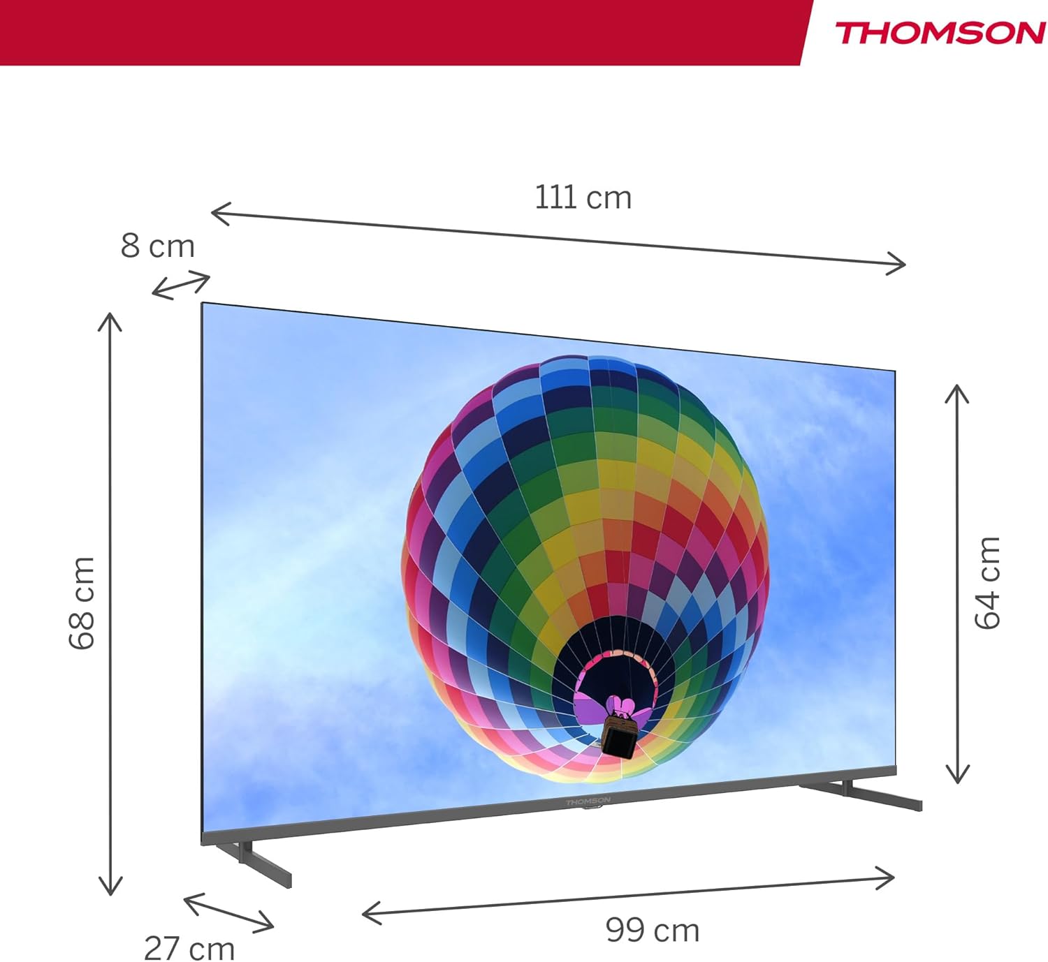 THOMSON 32 Inch (81cm) Full HD Google Smart TV, Wi-Fi, Dolby Audio, HDR10, Bluetooth 5.1, Triple Tuner (Cable/Satellite/Antenna), HDMI, CI+, A+ Panel - 32FG2S14
