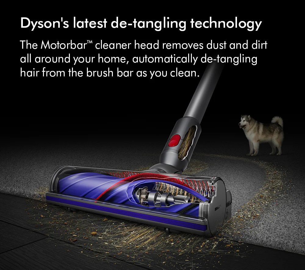 2025 Dyson V11 Extra Draadloze Steelstofzuiger �C Tot 60 Minuten Gebruikstijd, Nikkel en Rood