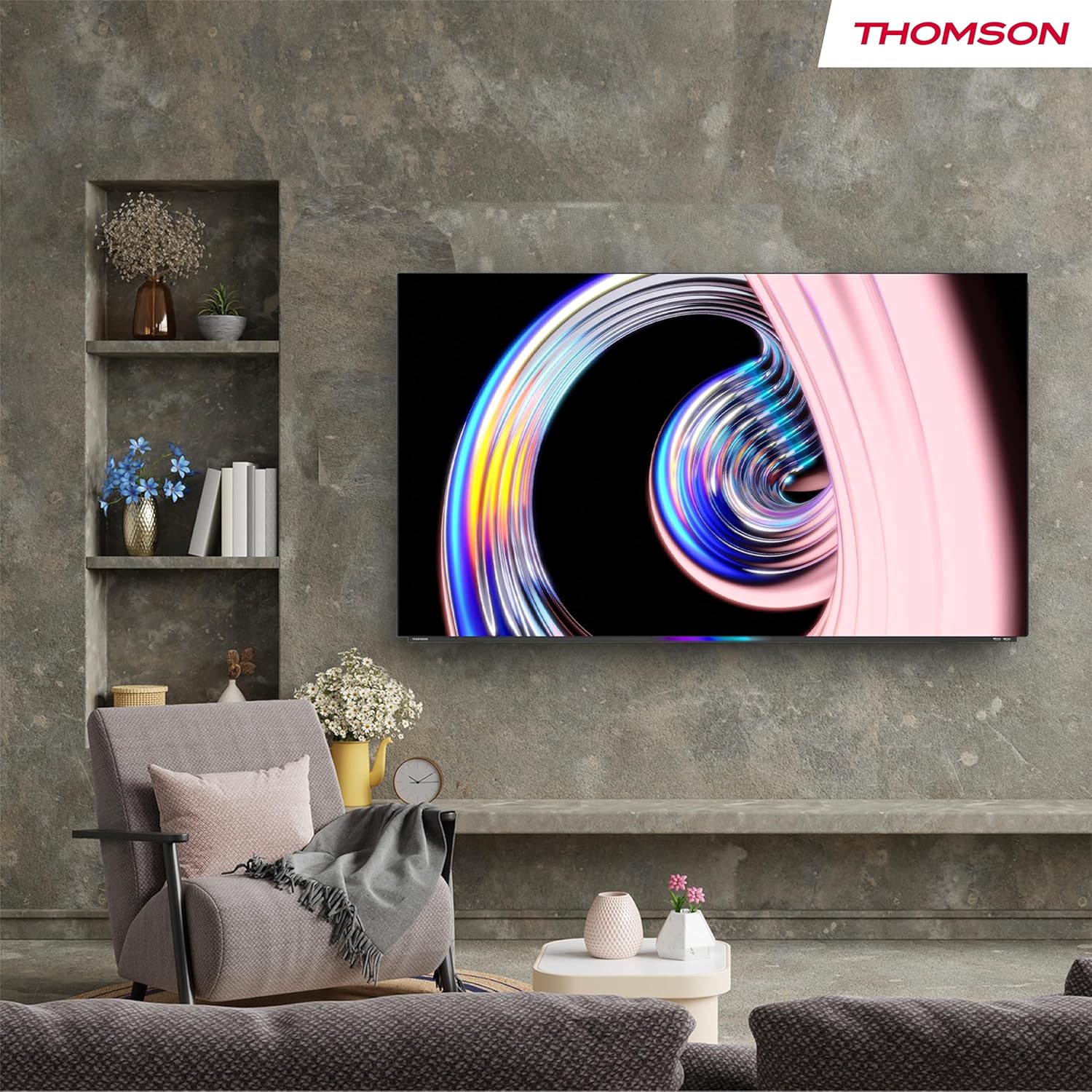 THOMSON 32 Inch (81cm) Full HD Google Smart TV, Wi-Fi, Dolby Audio, HDR10, Bluetooth 5.1, Triple Tuner (Cable/Satellite/Antenna), HDMI, CI+, A+ Panel - 32FG2S14