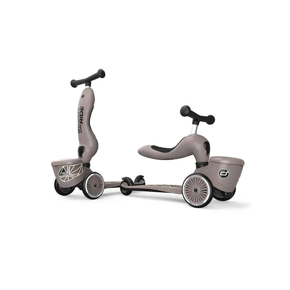 2025 Scoot & Ride Highwaykick 1 Lifestyle �C 2-in-1 loopfiets en step met zitje voor kinderen van 1 tot 5 jaar
