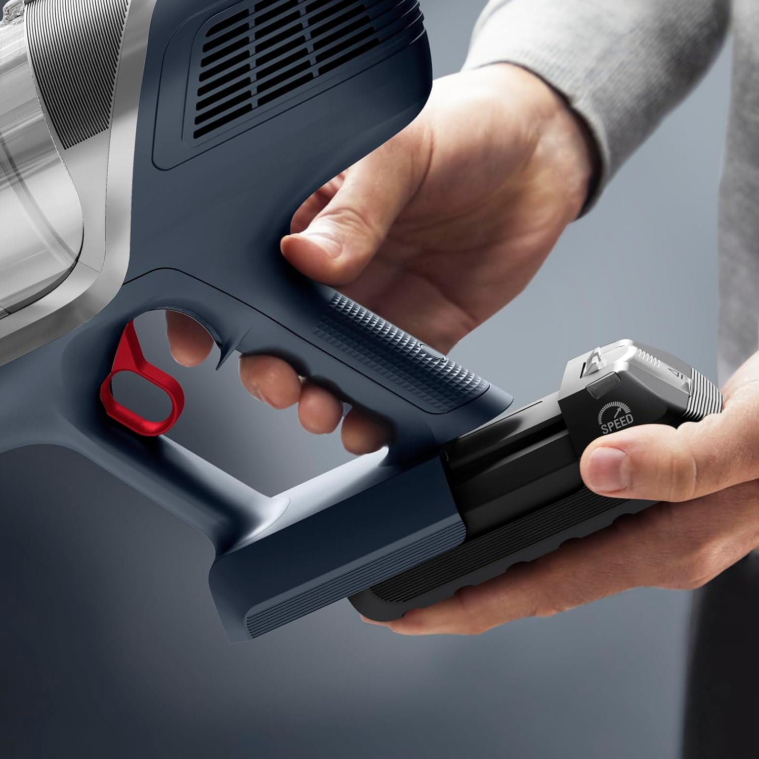 Rowenta X-pert 6.60 Essential RH6838, Cordless Stick Vacuum Cleaner, Automatic Speed Settings, Up to 45 Minutes Autonomy, Removable Battery, Lightweight Design, Dust Thief