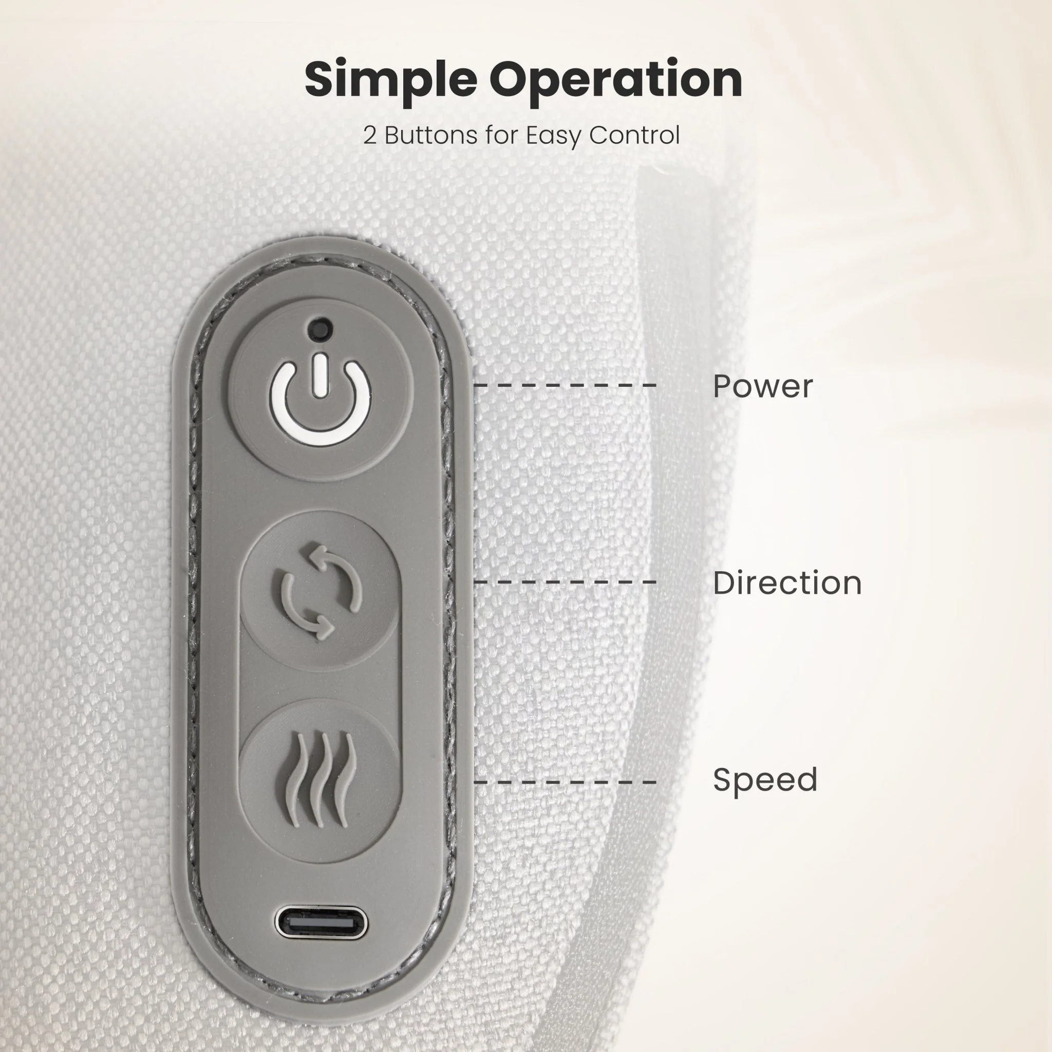 NAIPO MGB-2403 Mini Rugmassager met Snelladen