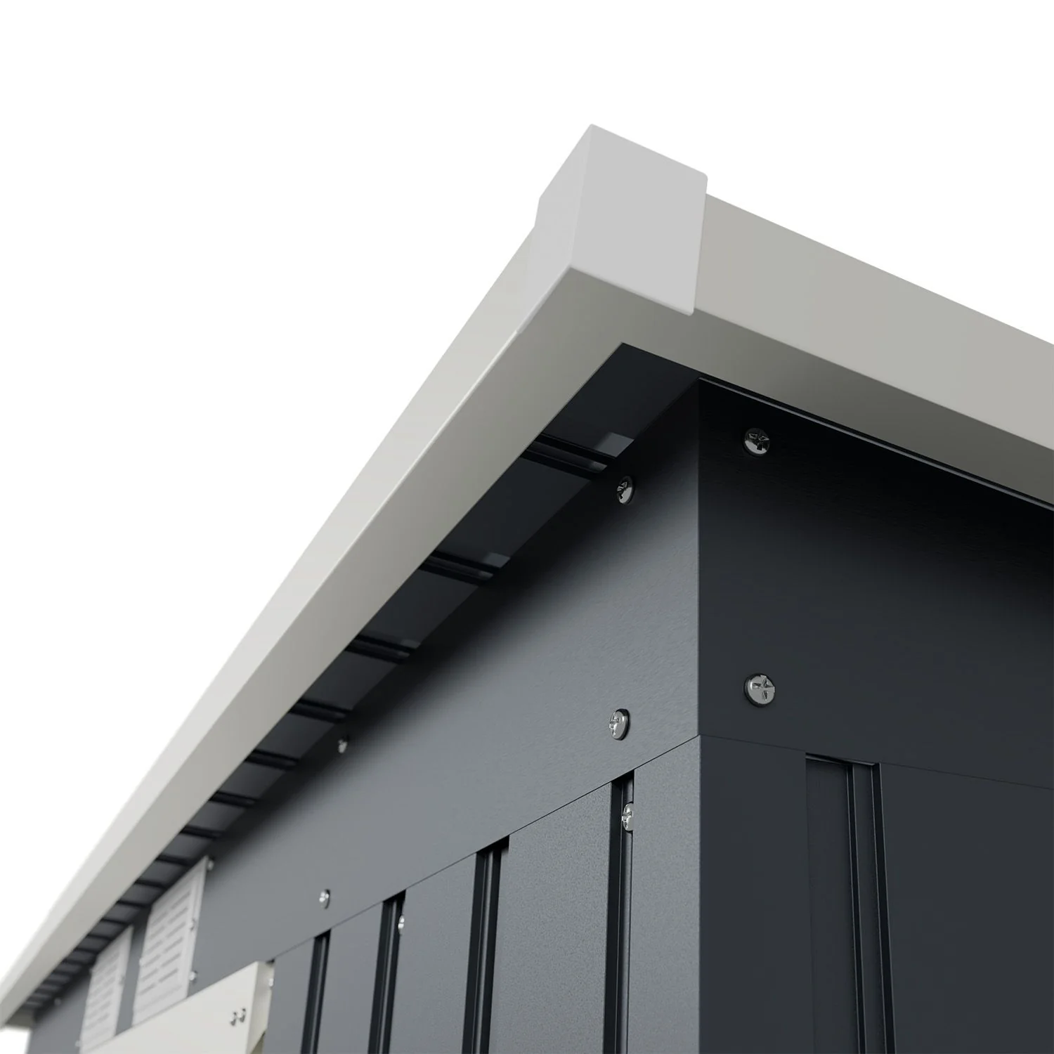 2025 Metalen tuinschuur M in donkergroen voor de tuin