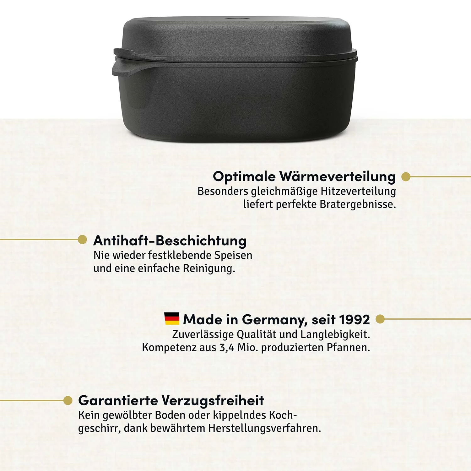 2025 Grote braadpan 2in1 - 39,2 x 26,3 cm met deksel