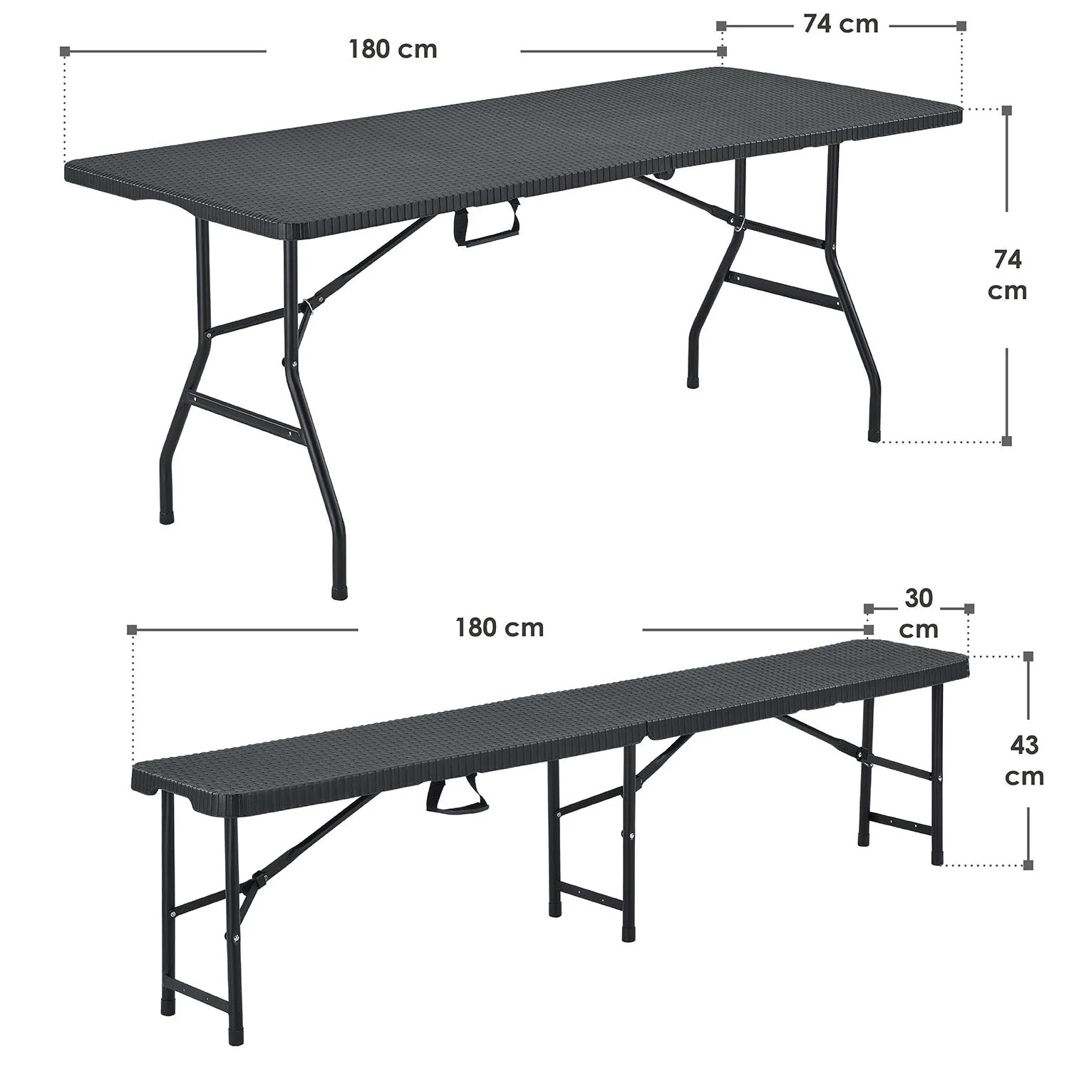2025 Bierzeltgarnituur Amberg180x74x74 cm