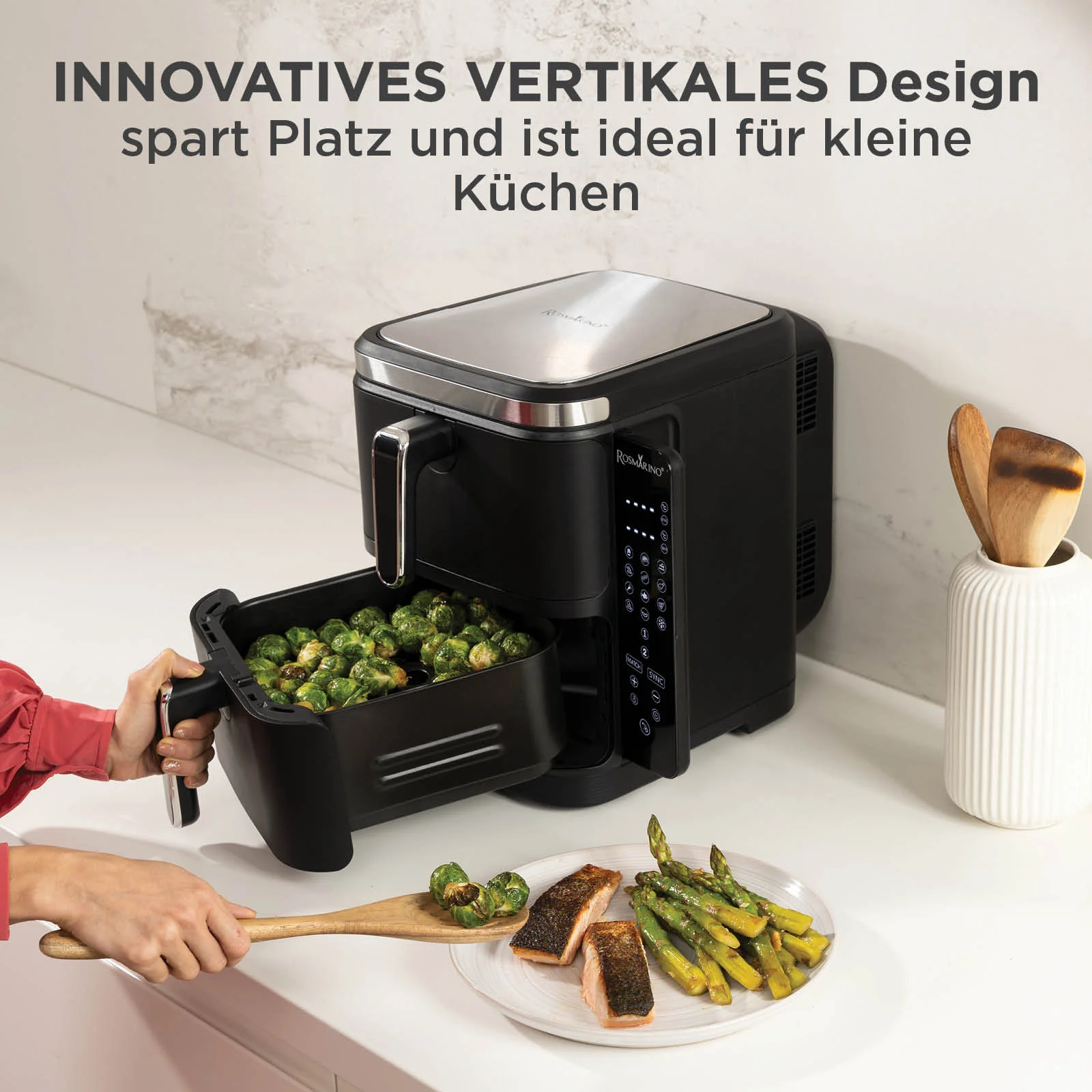 2025 Rosmarino Tower XXL heteluchtfriteuse �C 10,4 L