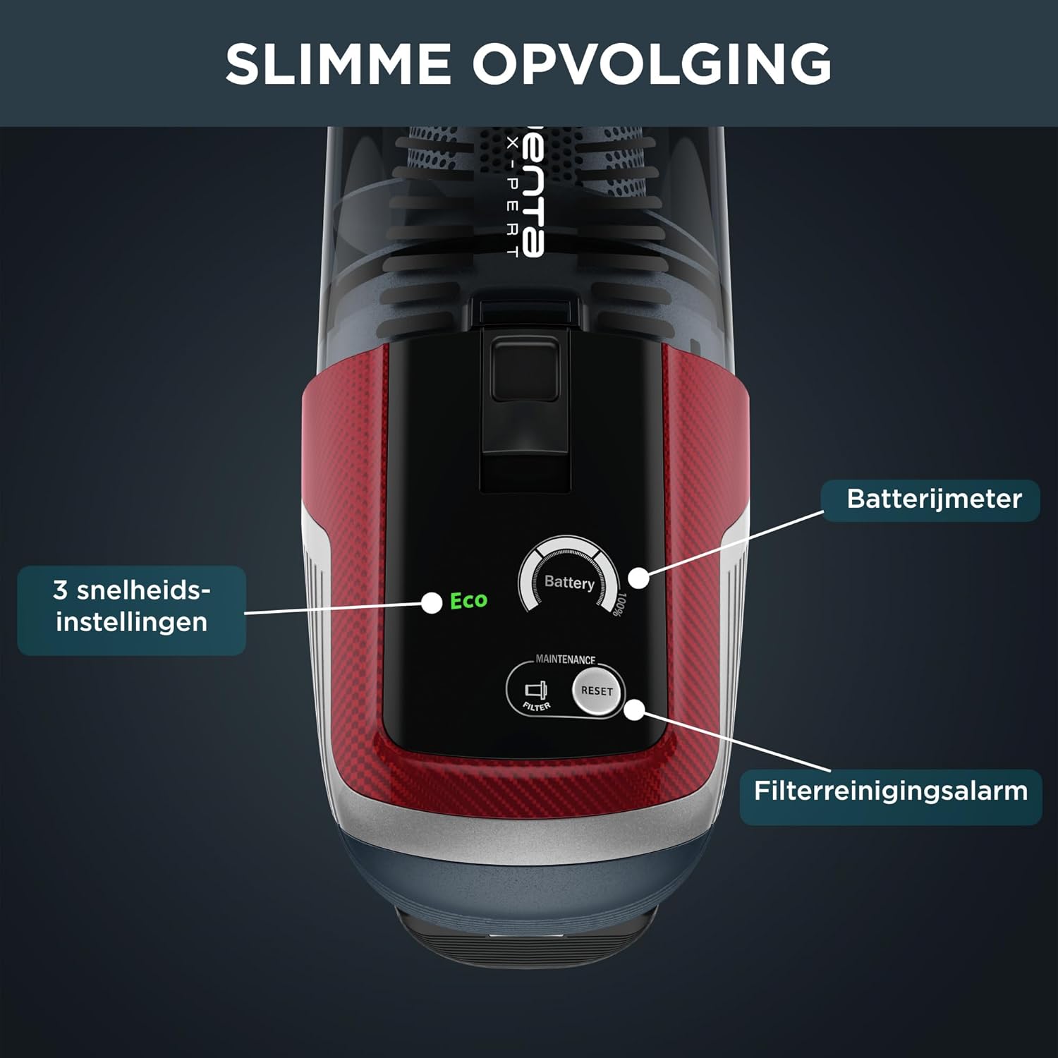 Rowenta X-pert 6.60 Essential RH6838, Cordless Stick Vacuum Cleaner, Automatic Speed Settings, Up to 45 Minutes Autonomy, Removable Battery, Lightweight Design, Dust Thief