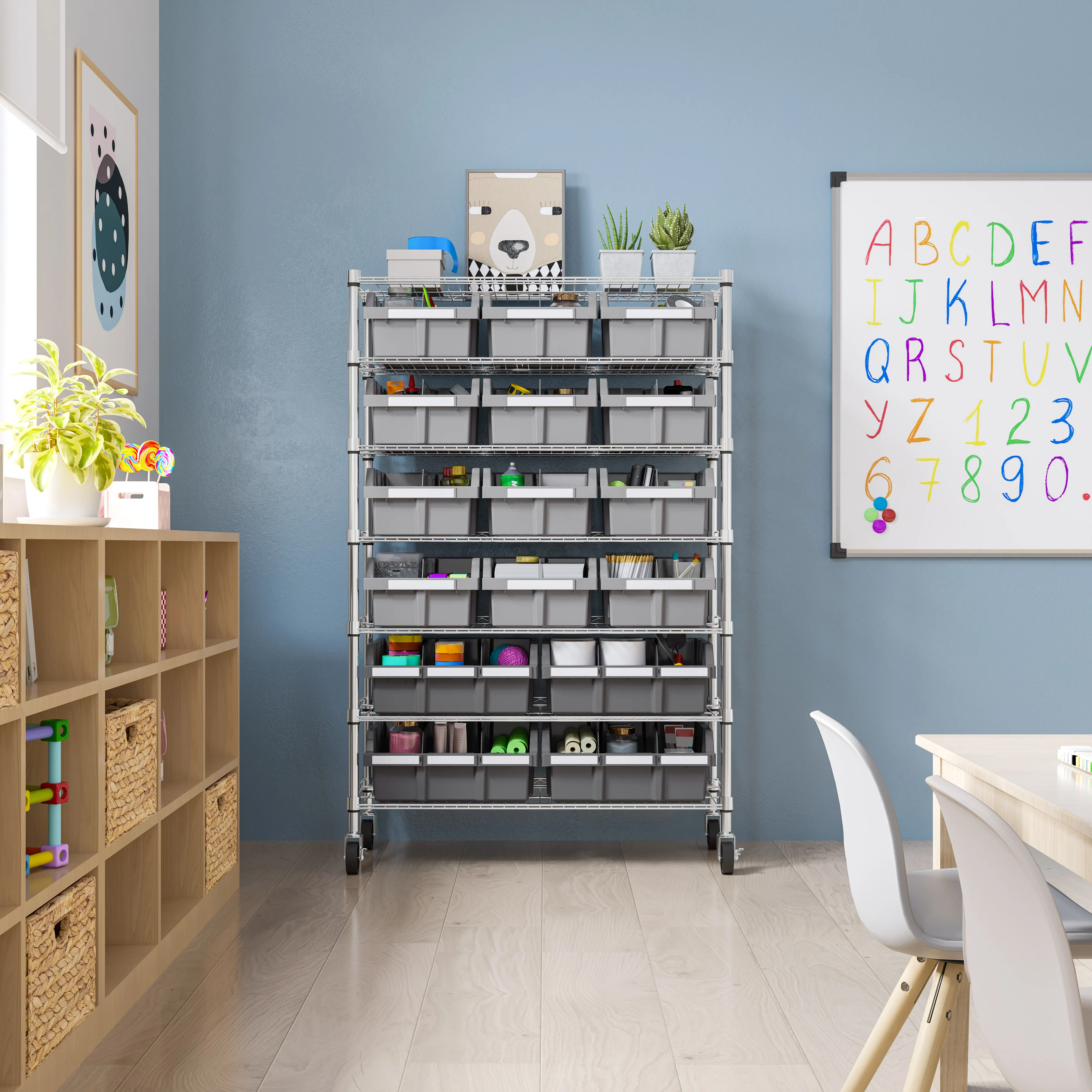 2025 NSF Rek met 7 Niveaus en 16 Bakjes