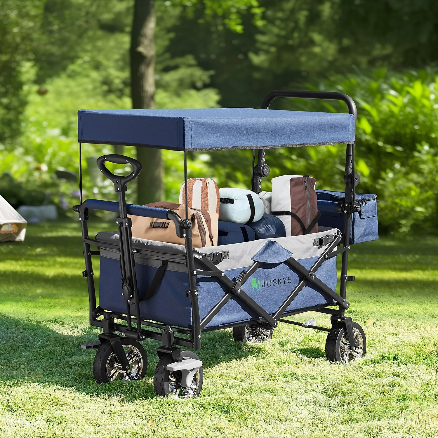 2025 Opvouwbare bolderwagen met dak en tas