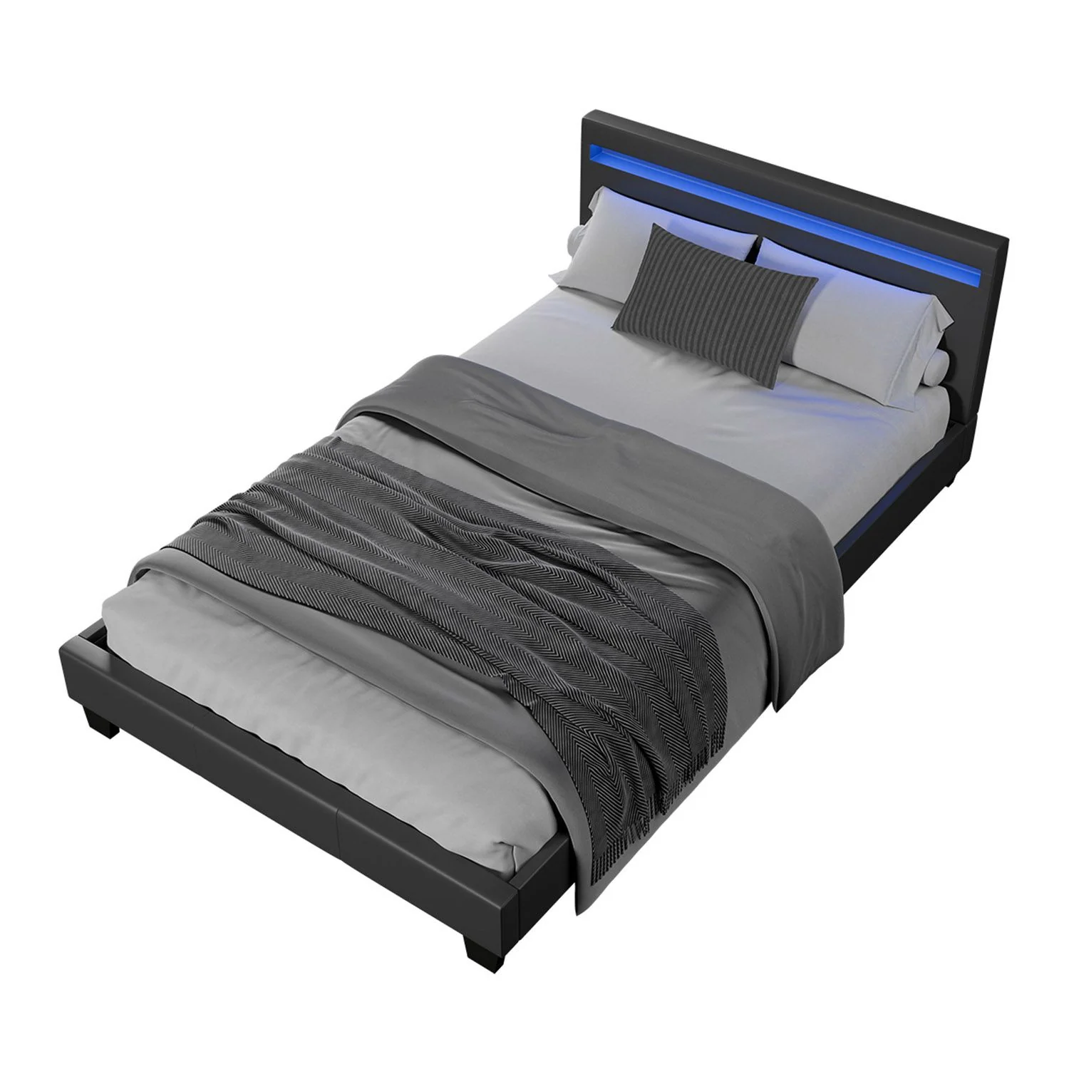 2025 Rustgevend slapen in het gestoffeerde bed Verona 120x200 cm in wit