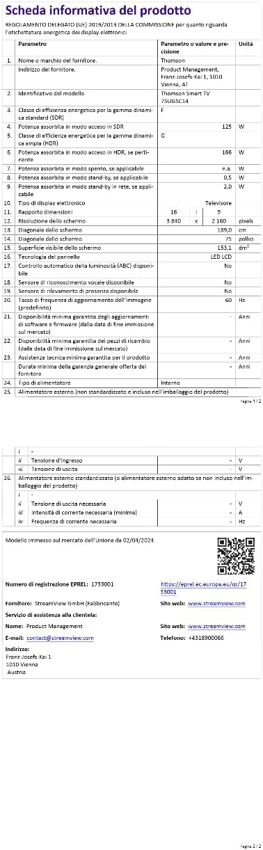 THOMSON 32 Inch (81cm) Full HD Google Smart TV, Wi-Fi, Dolby Audio, HDR10, Bluetooth 5.1, Triple Tuner (Cable/Satellite/Antenna), HDMI, CI+, A+ Panel - 32FG2S14