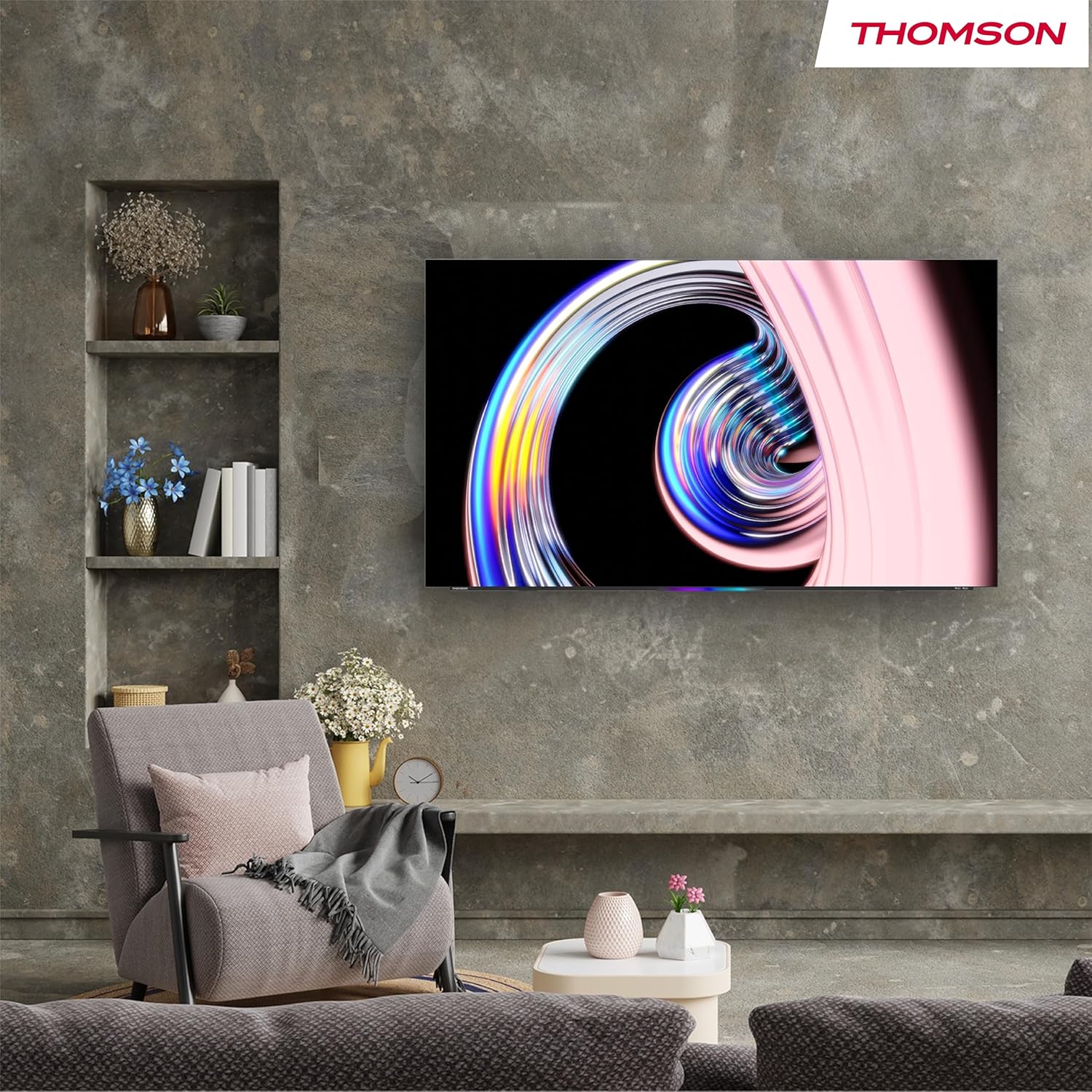 THOMSON 32 Inch (81cm) Full HD Google Smart TV, Wi-Fi, Dolby Audio, HDR10, Bluetooth 5.1, Triple Tuner (Cable/Satellite/Antenna), HDMI, CI+, A+ Panel - 32FG2S14