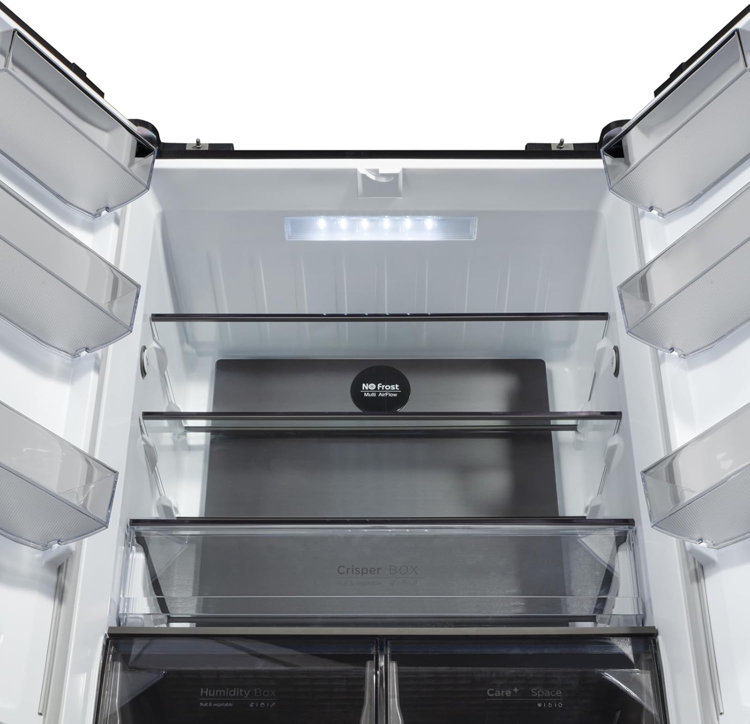 CHiQ FBM351NEI42, Fridge-Freezer, 356 Liters(260 + 96 L), No Frost, Silent 35dB, Inverter Compressor, Digital LED Display, 12 Year Warranty on Compressor, Stainless Steel