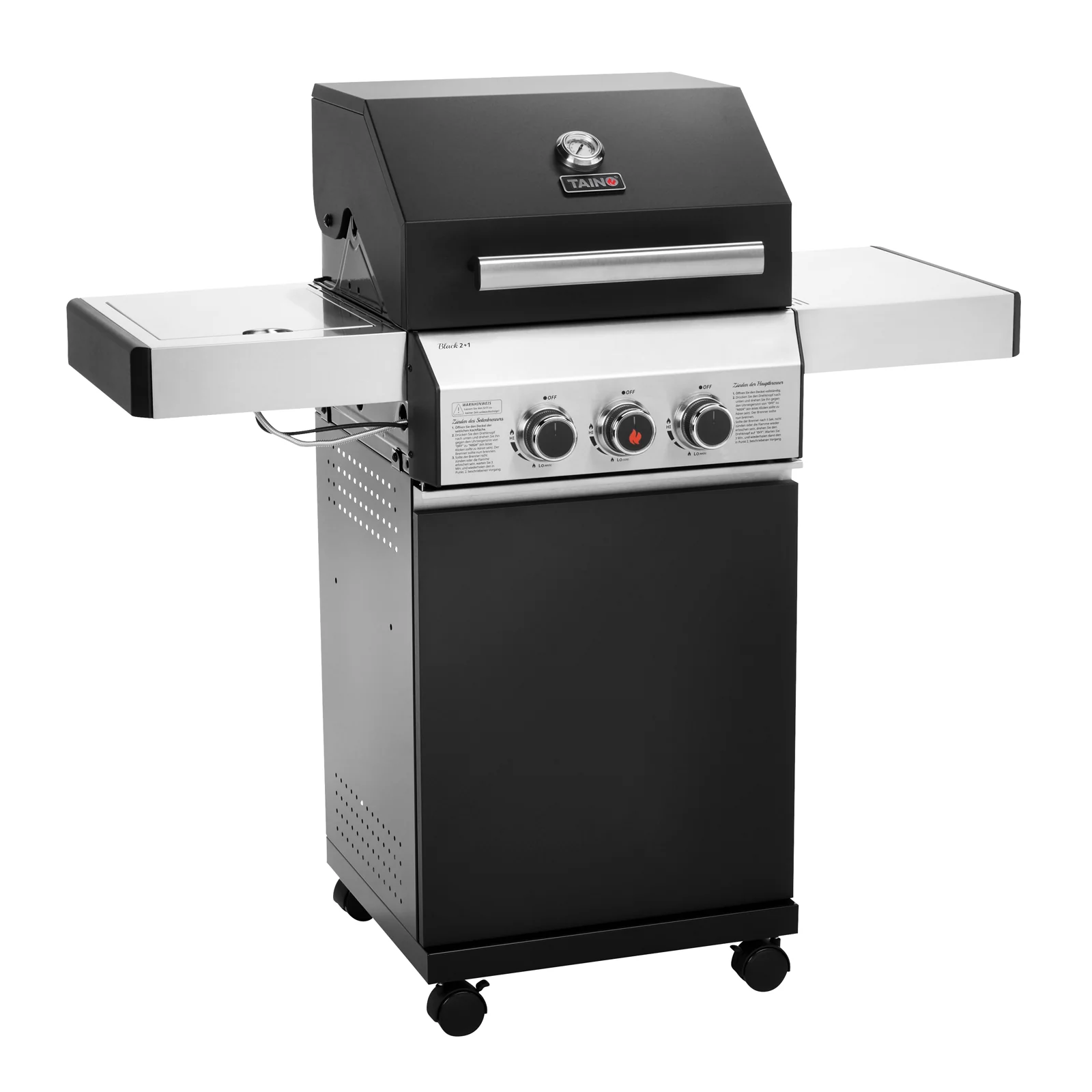 2025 BLACK 2+1 Gasbarbecue