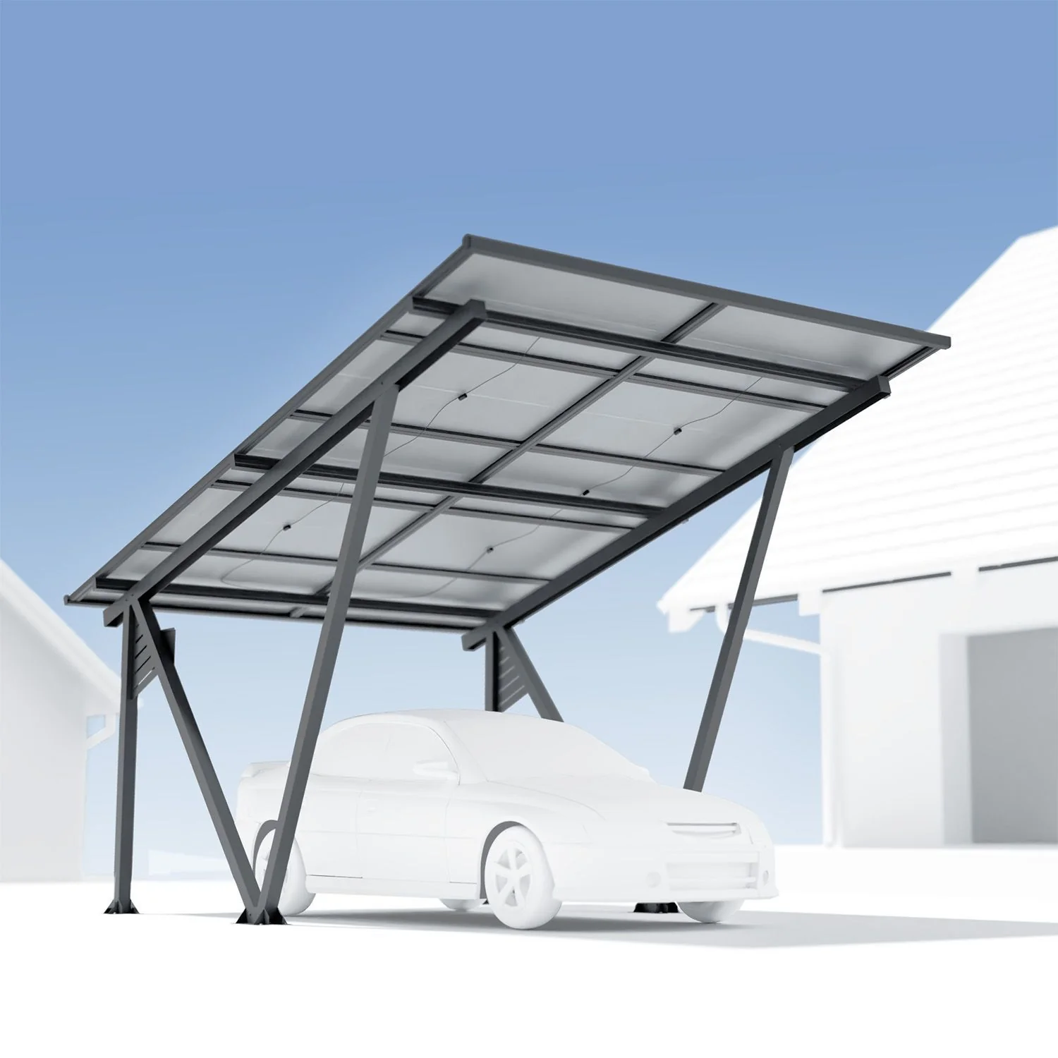 2025 Solarcarport Gestell SunLuxe - 4100 Watt �C Zonnecarport SunLuxe - 4100 Watt
