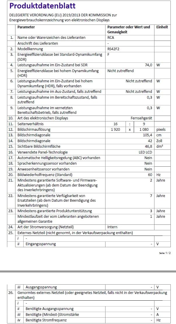 RCA RS32H2 Android Smart TV 32 inch (80 cm) Televisie met Google Assistant, Chromecast, Netflix, Prime Video, Google Play, YouTube, Disney+, WiFi, BT-afstandsbediening met microfoon, DVB-S/S2/T/T2/C