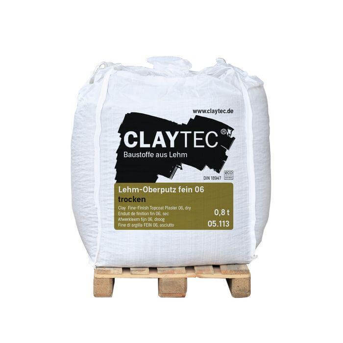 2025 Claytec Lehm-Oberputz fein 06 droog in BigBag - 800 kg