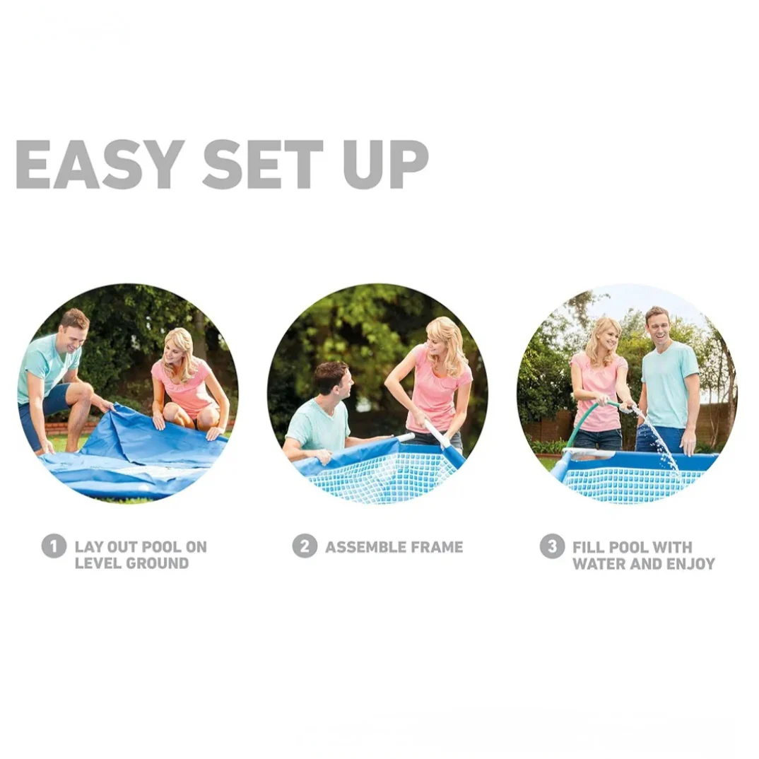 Intex Verhoogd Rechthoekig Framezwembad 14' 9?