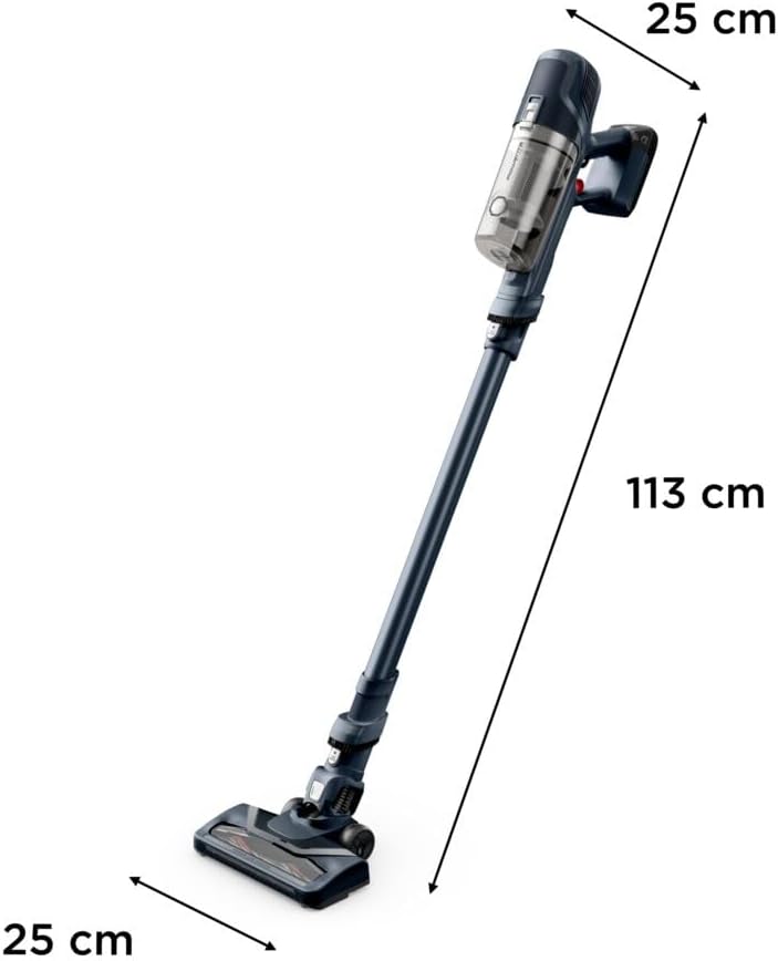Rowenta X-pert 6.60 Essential RH6838, Cordless Stick Vacuum Cleaner, Automatic Speed Settings, Up to 45 Minutes Autonomy, Removable Battery, Lightweight Design, Dust Thief