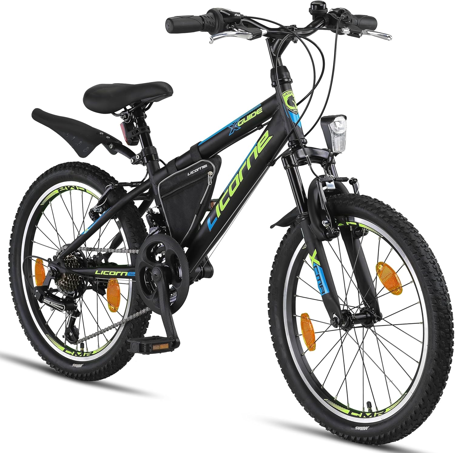 Licorne Bike Mountain Bike Guide for Girls, Boys, Women and Men, Shimano 21-Speed Gear