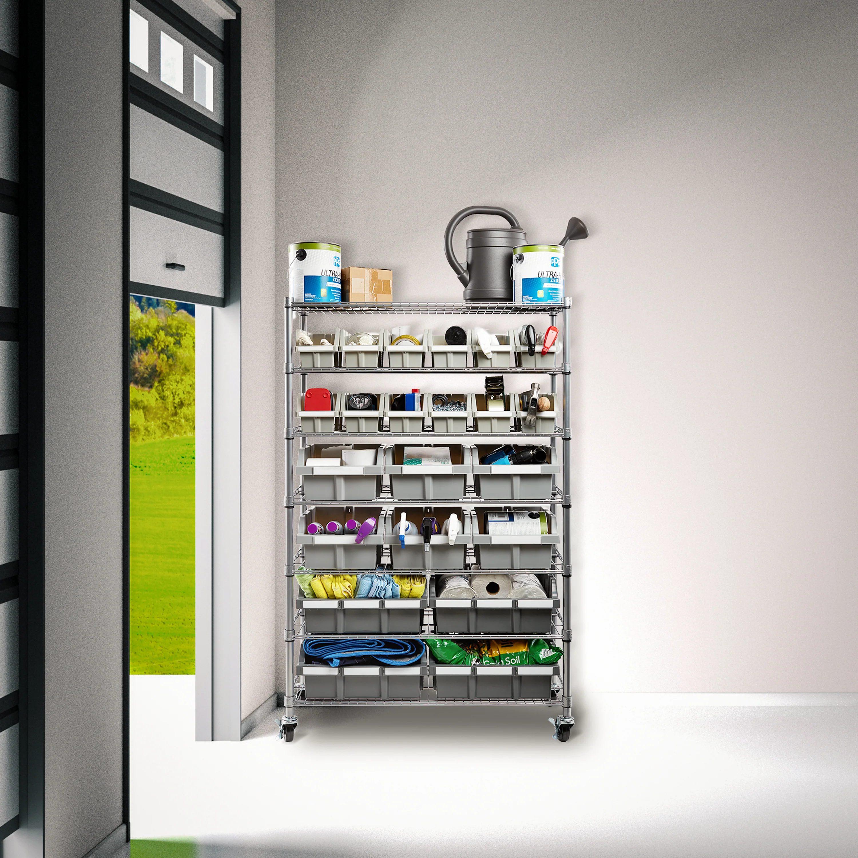 2025 NSF Rek met 7 Niveaus en 22 Bakjes