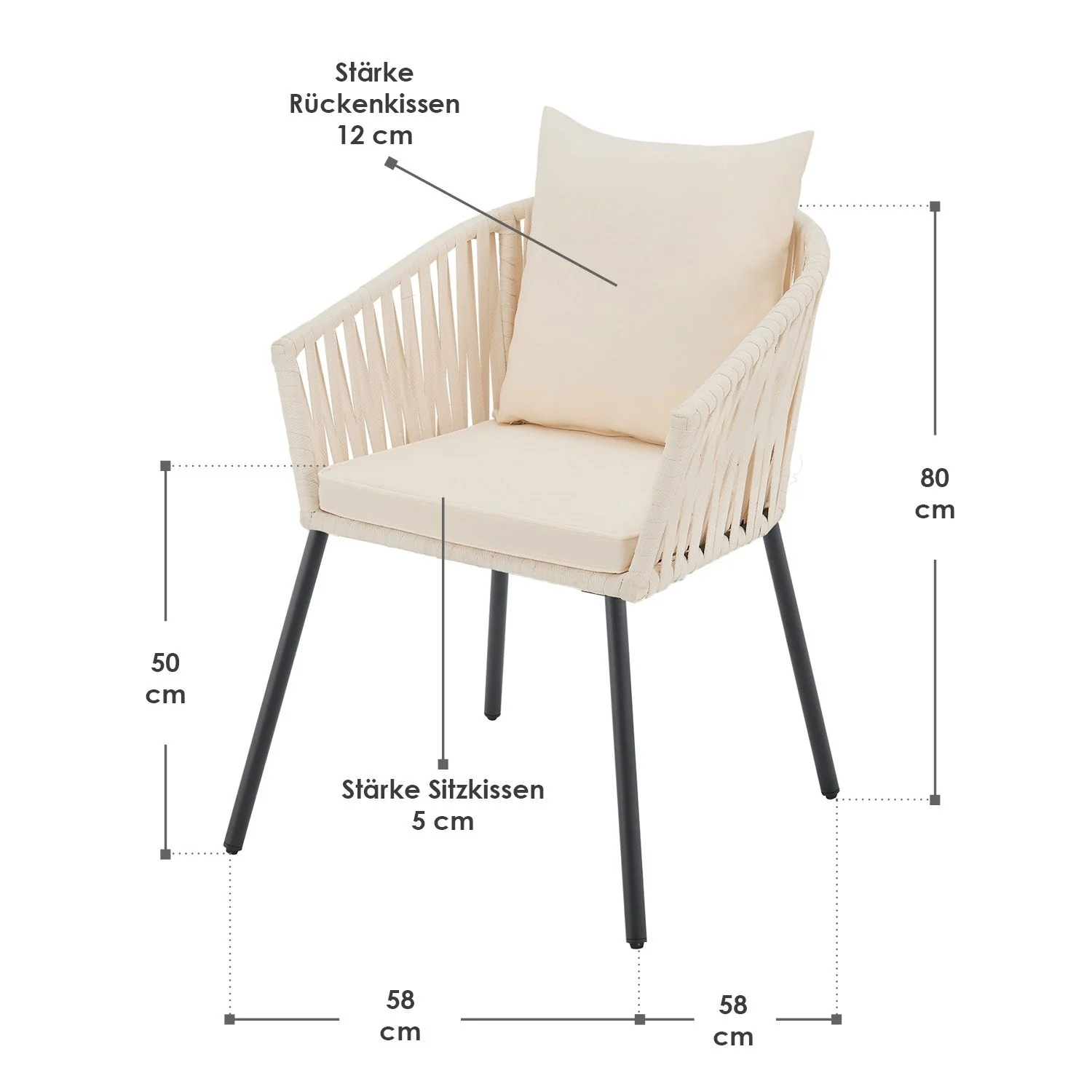 2025 Set van 2 Rope Stoelen