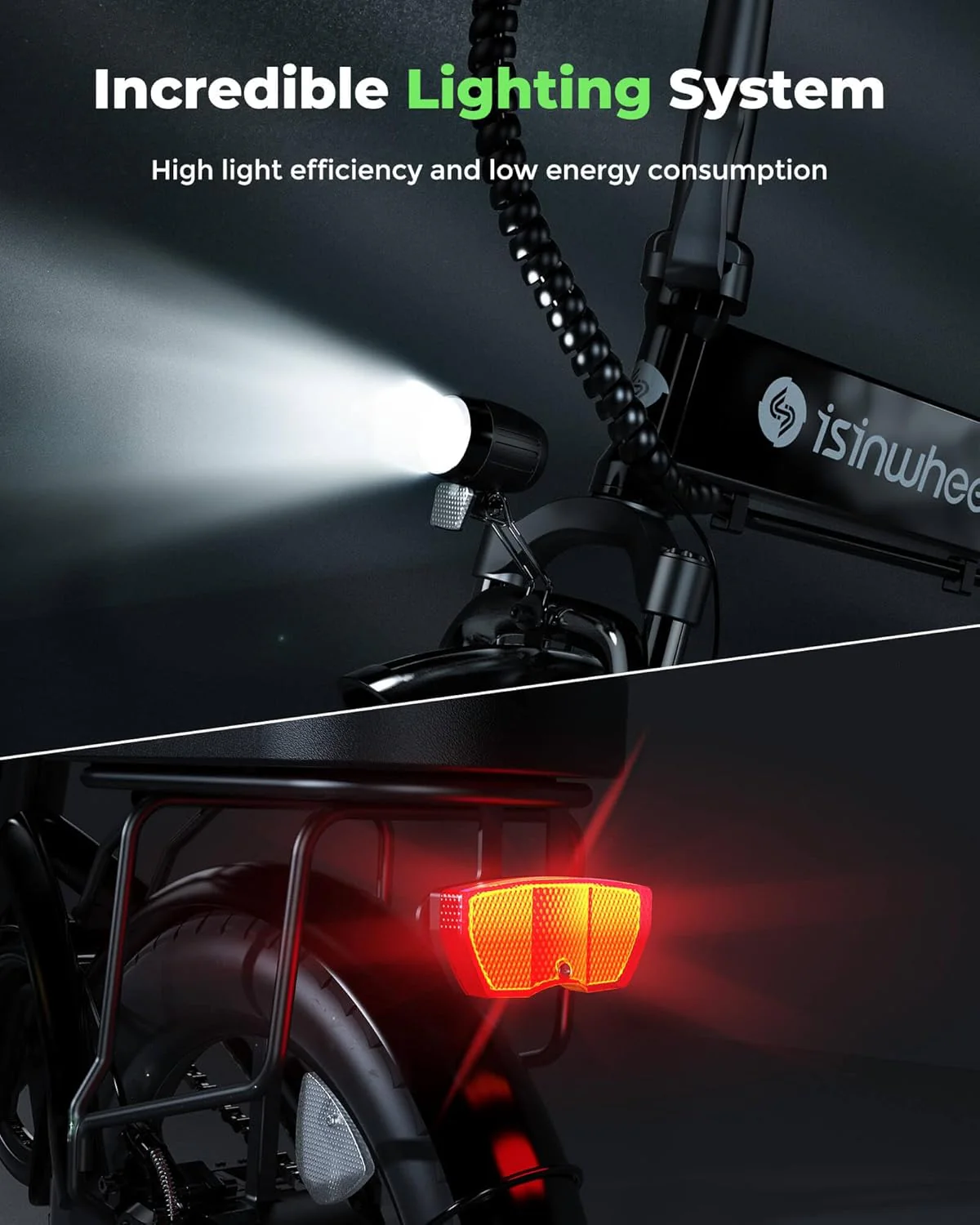 Elektrische fiets voor volwassenen, 500W motor, 20 mph opvouwbare e-bike, 14