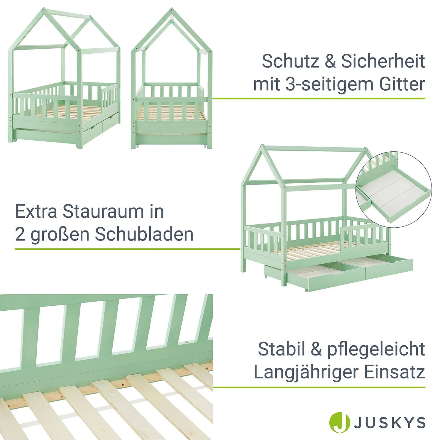 2025 Kinderbed Marli 80 x 160 cm met opberglade