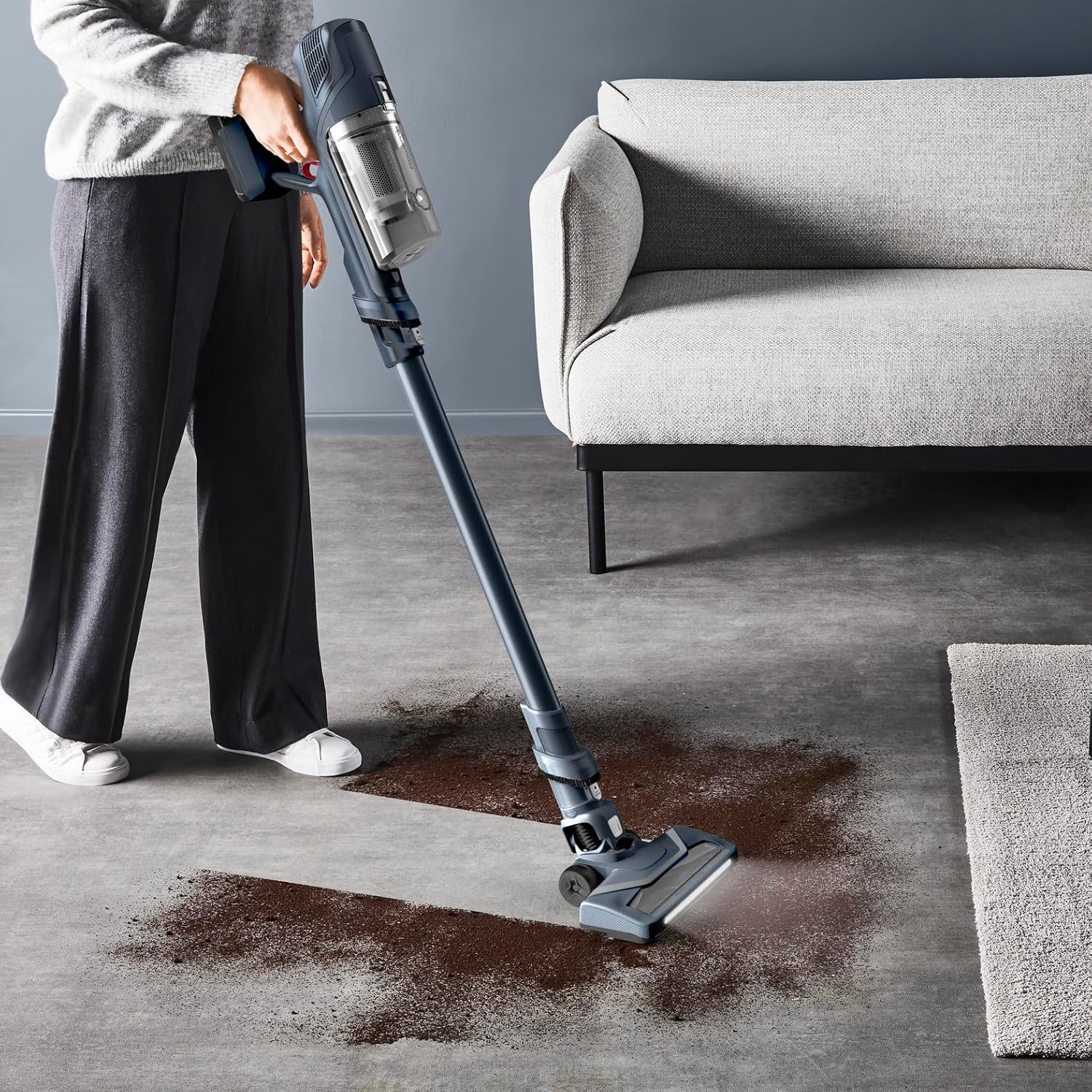 Rowenta X-pert 6.60 Essential RH6838, Cordless Stick Vacuum Cleaner, Automatic Speed Settings, Up to 45 Minutes Autonomy, Removable Battery, Lightweight Design, Dust Thief