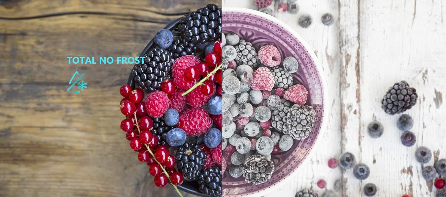 CHiQ FBM351NEI42, Fridge-Freezer, 356 Liters(260 + 96 L), No Frost, Silent 35dB, Inverter Compressor, Digital LED Display, 12 Year Warranty on Compressor, Stainless Steel