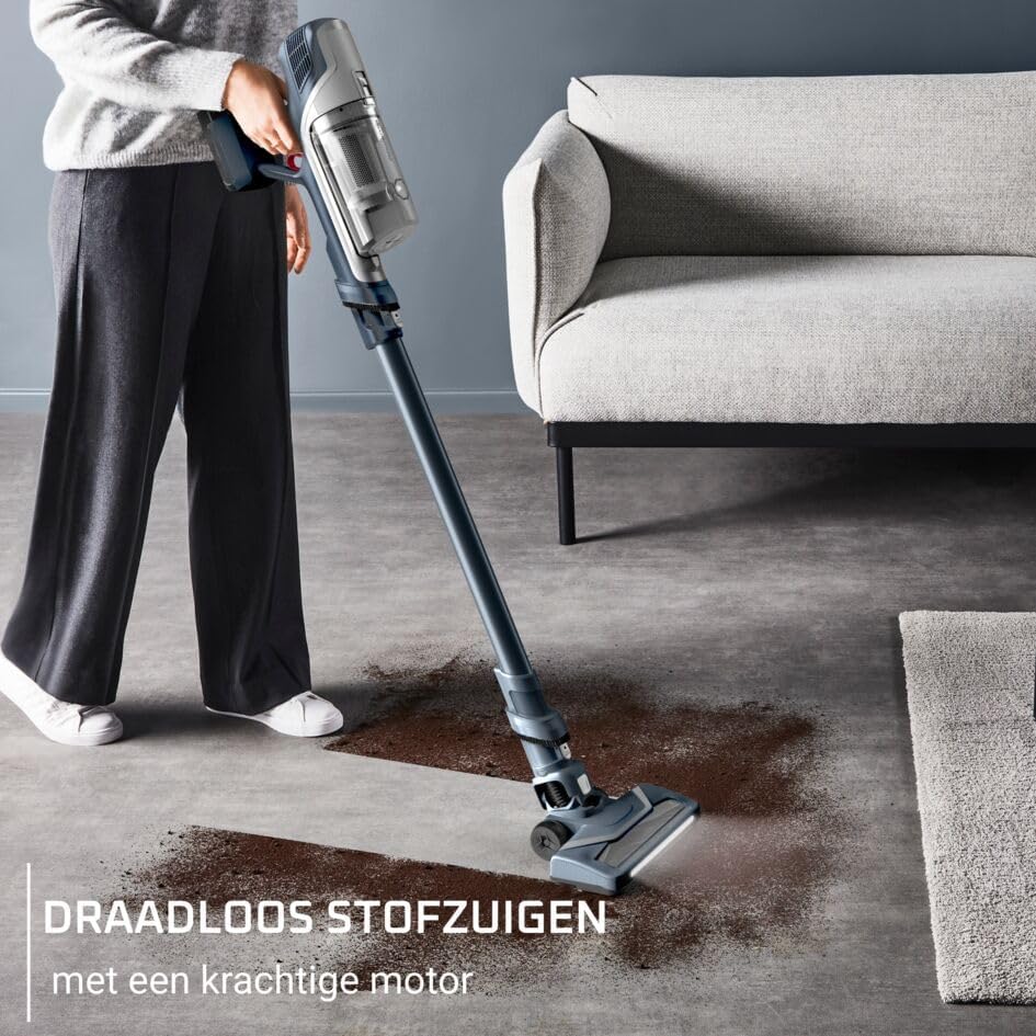 Rowenta X-pert 6.60 Essential RH6838, Cordless Stick Vacuum Cleaner, Automatic Speed Settings, Up to 45 Minutes Autonomy, Removable Battery, Lightweight Design, Dust Thief